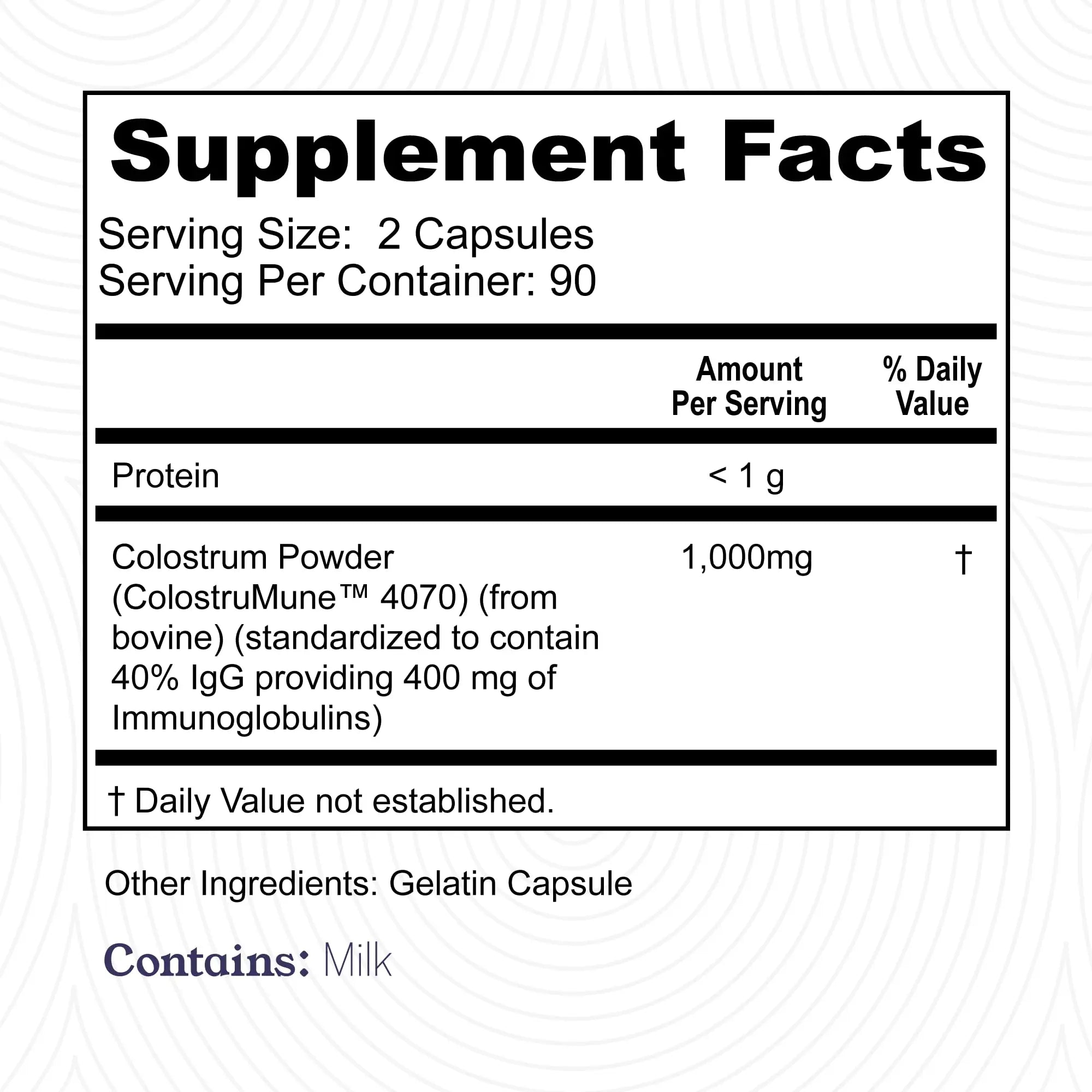 180ct Colostrum Capsules 40% IgG - USA Sourced Bovine Colostrum Powder Left Coast Performance Au supplements