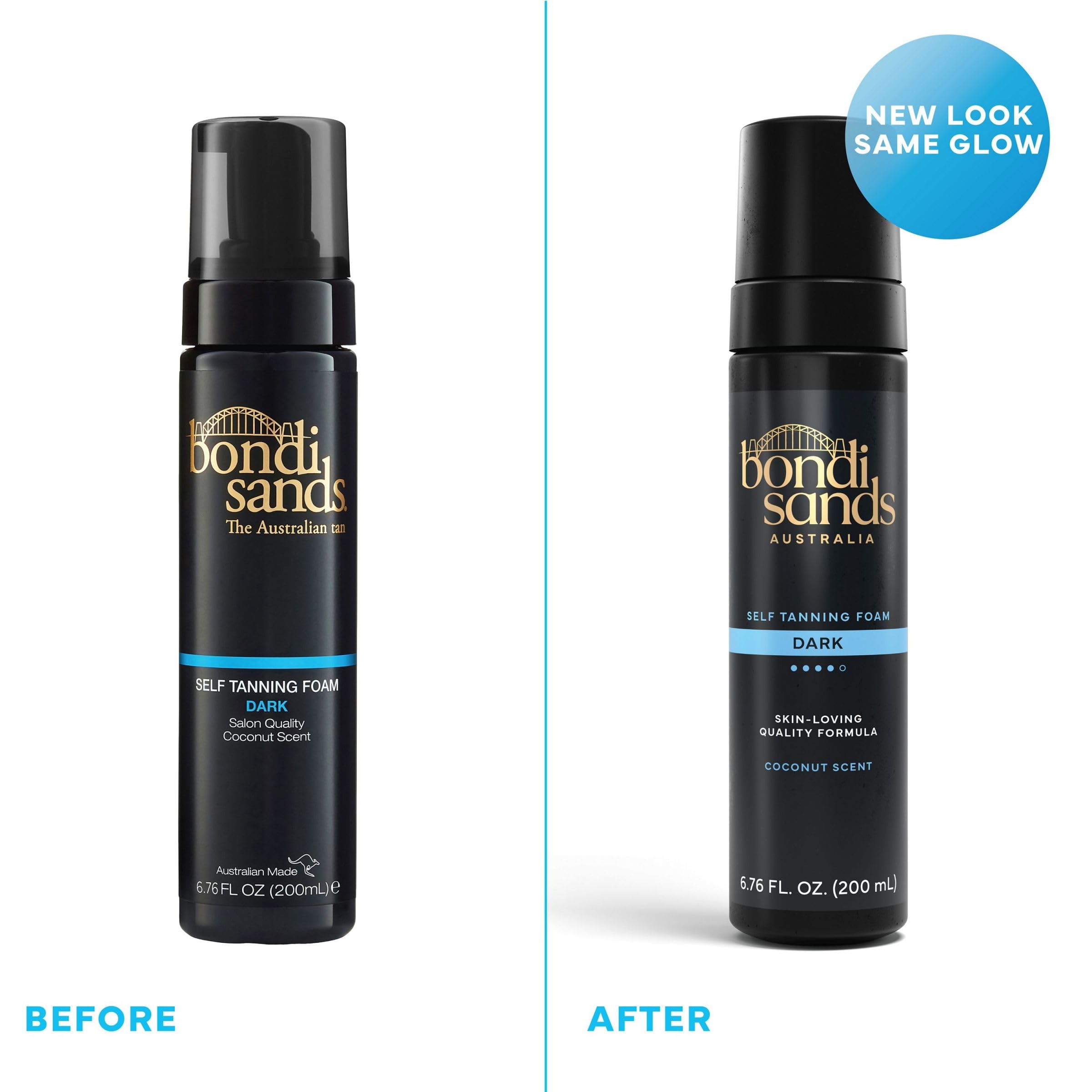 Bondi Sands Dark Self Tanning Foam | Lightweight, Self-Tanner Foam Enriched with Aloe Vera and Coconut