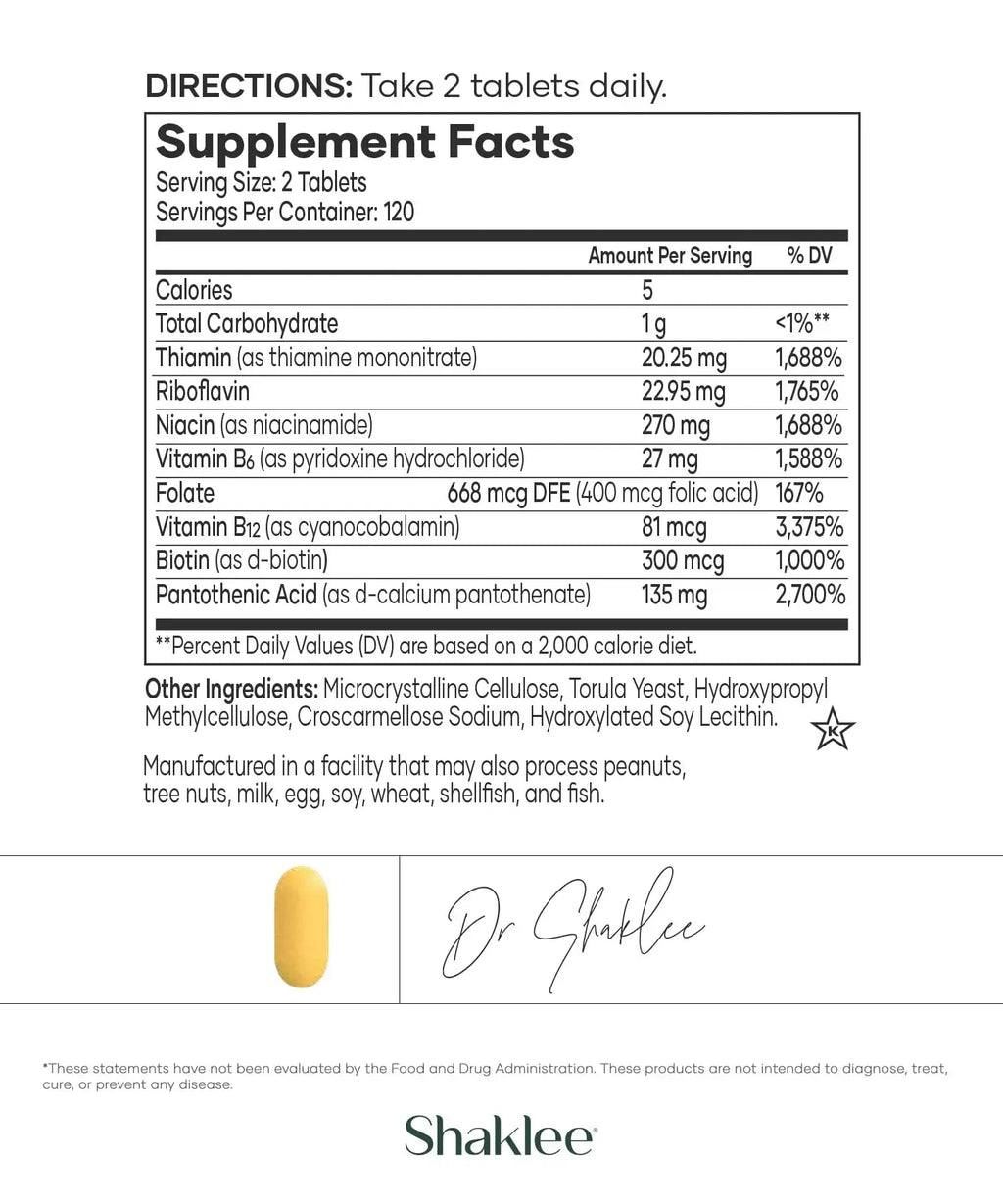 Shaklee - B-Complex- The Ultimate Energy Boost with Patented Bioactivated Absorption System™ - B Vitamins for Enhanced Well-Being Shaklee Au supplements