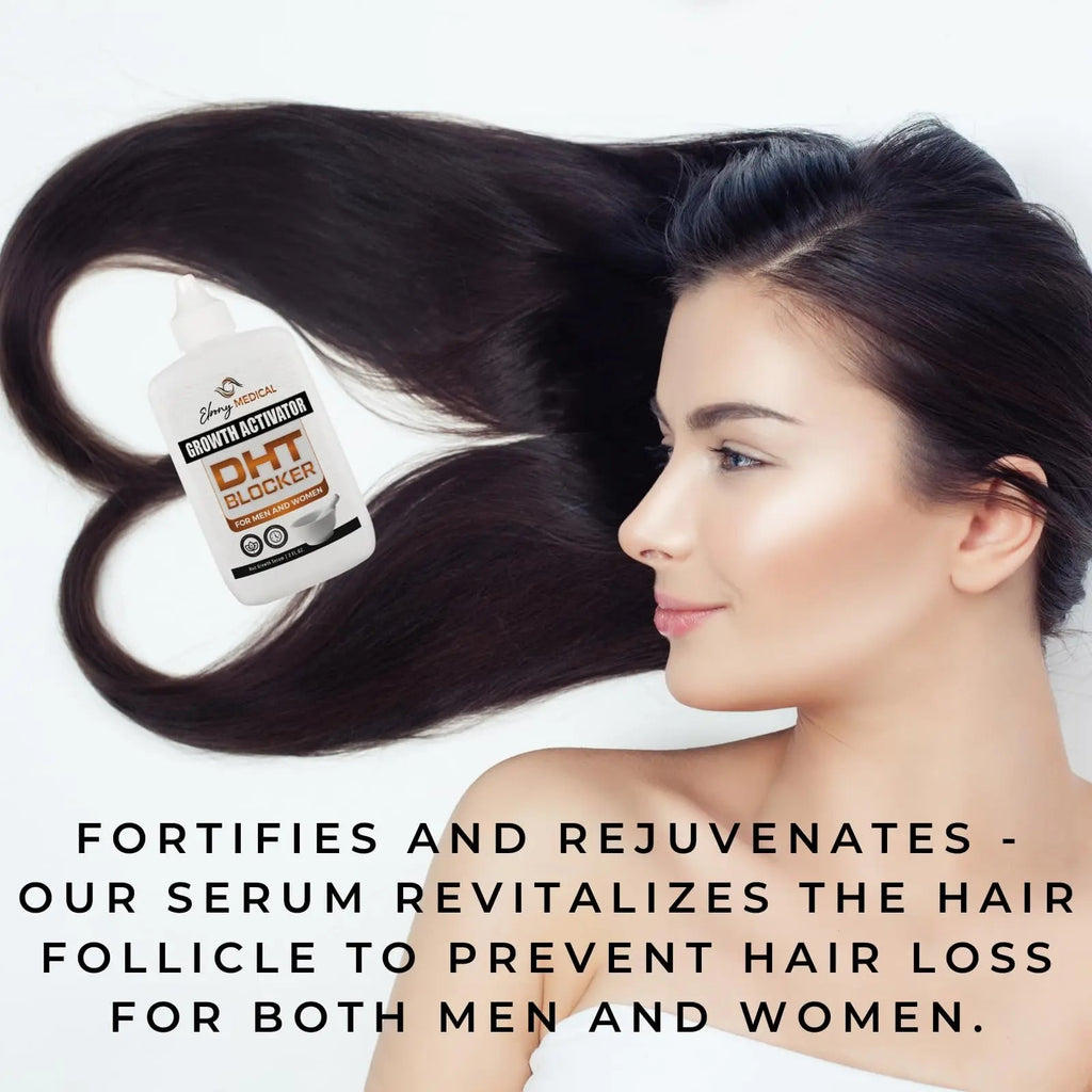 Ebony Medicals DHT Blocker Hair Growth Serum - Hair Loss Supplement, Supports Natural Regrowth Natural Curves Au supplements