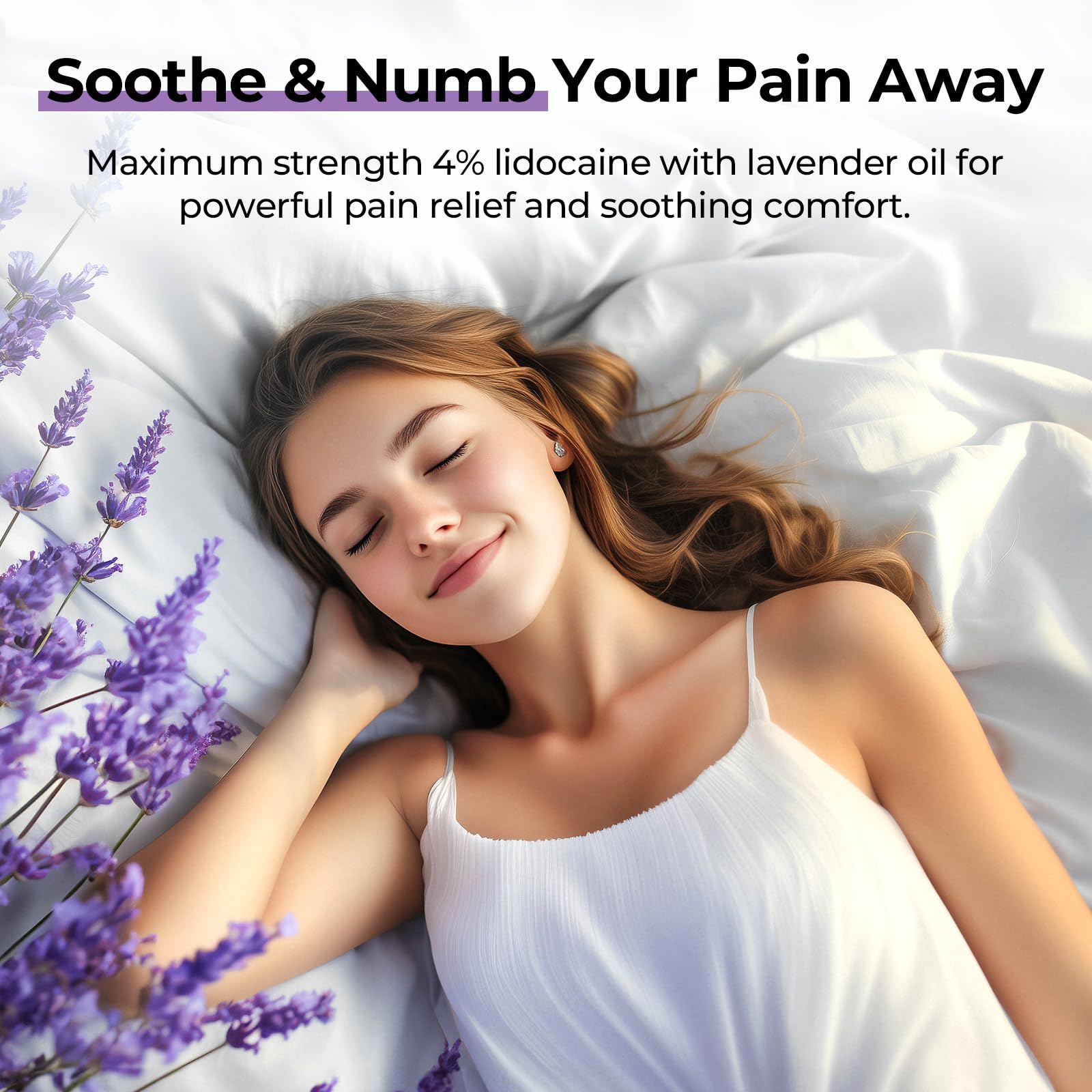 AUVON Max Strength Lidocaine Pain Relief Roll-On with Lavender Essential Oil, No Mess Applicator, Quick Absorbing to Numb & Soothe Pain Relief for Knees, Shoulders, 2.5 Oz, 2 Packs AUVON Au supplements