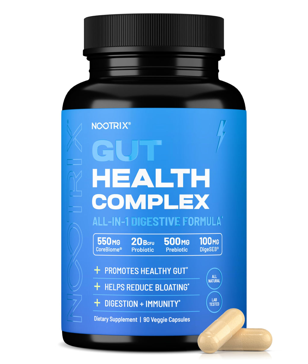 Nootrix Health Complex Supplement | Probiotics for Gut Health, Colon Cleanse & Bloating Relief | Promotes Healthy Digestion | Digestive Enzymes, Postbiotics & Prebiotics | 90 Capsules Nootrix Au supplements