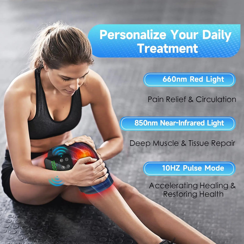 Red Light Therapy Knee Brace: Pain Relief Infrared Heating Pad 72 LED Heat Lamp Pain Relief Astarexin Au supplements