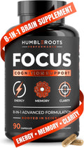 Advanced Nootropic Brain Supplement for Energy, Memory, & Focus | Lion's Mane, Caffeine, L-Theanine, and 5 Additional All-Natural Ingredients to Improve Cognitive Health (90 Capsules) HUMBLEROOTS PERFORMANCE Au supplements