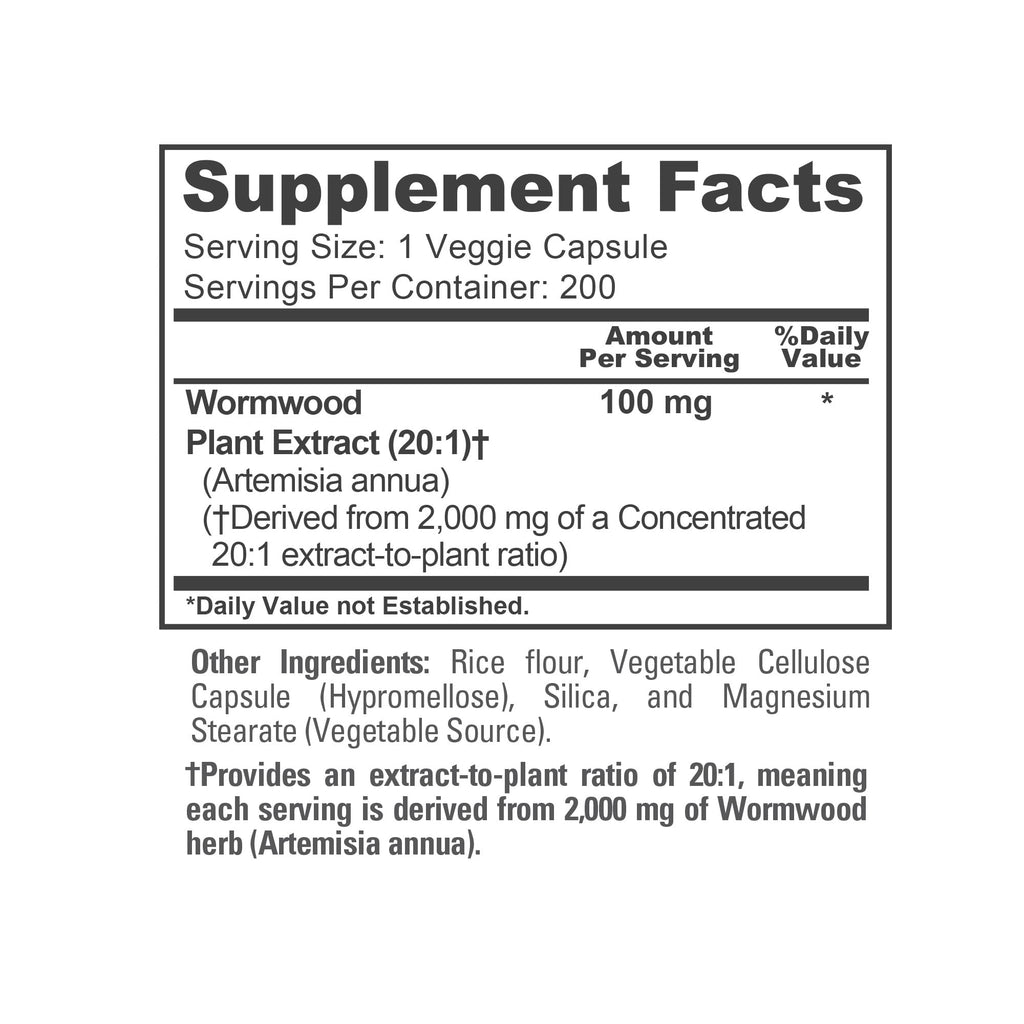 NusaPure Wormwood Capsules 2000mg | Artemisia Annua Herb | 200 Count | Non-GMO & Vegan Supplement NusaPure Au supplements