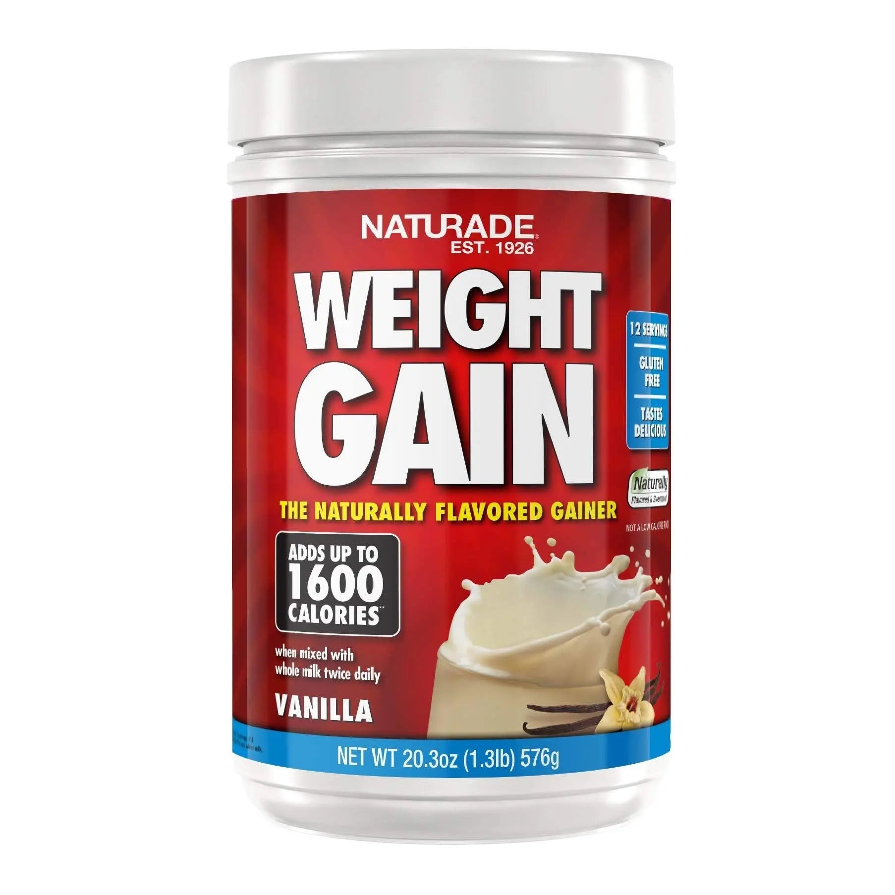 Naturade Weight Gain Instant Nutrition Drink Mix, Vanilla ,20.3 Ounce Naturade Au supplements