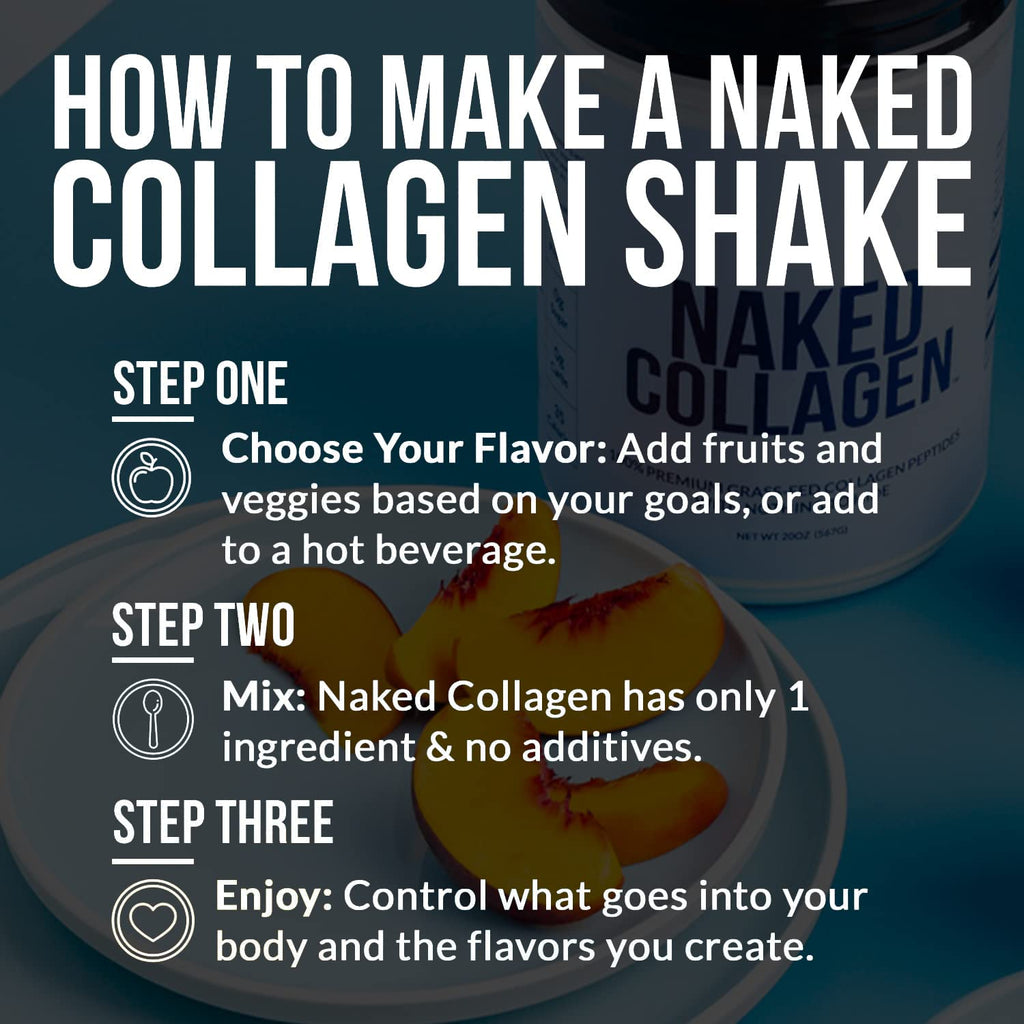NAKED Collagen Peptides Protein Powder, 60 Servings, Pasture-Raised, Unflavored Grass-Fed Hydrolyzed Collagen Supplement, NSF Certified