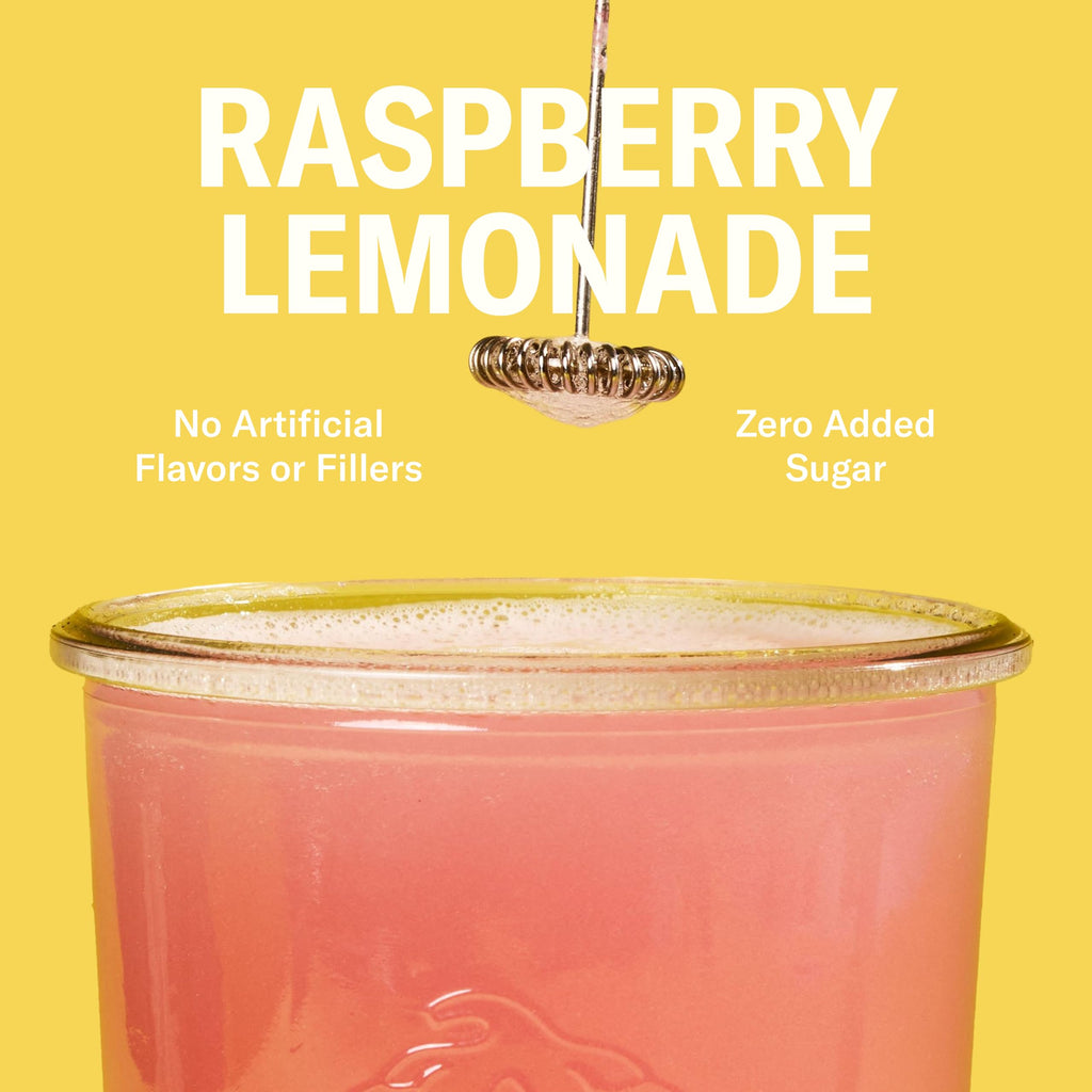 Ballerina Farm Farmer Hydrate, Daily Electrolytes Powder, Raspberry Lemonade, Hydration Drink Mix with Organic Coconut Water, Irish Sea Moss, Sea Salt, Prebiotic Fiber, No Added Sugar, 25 Servings