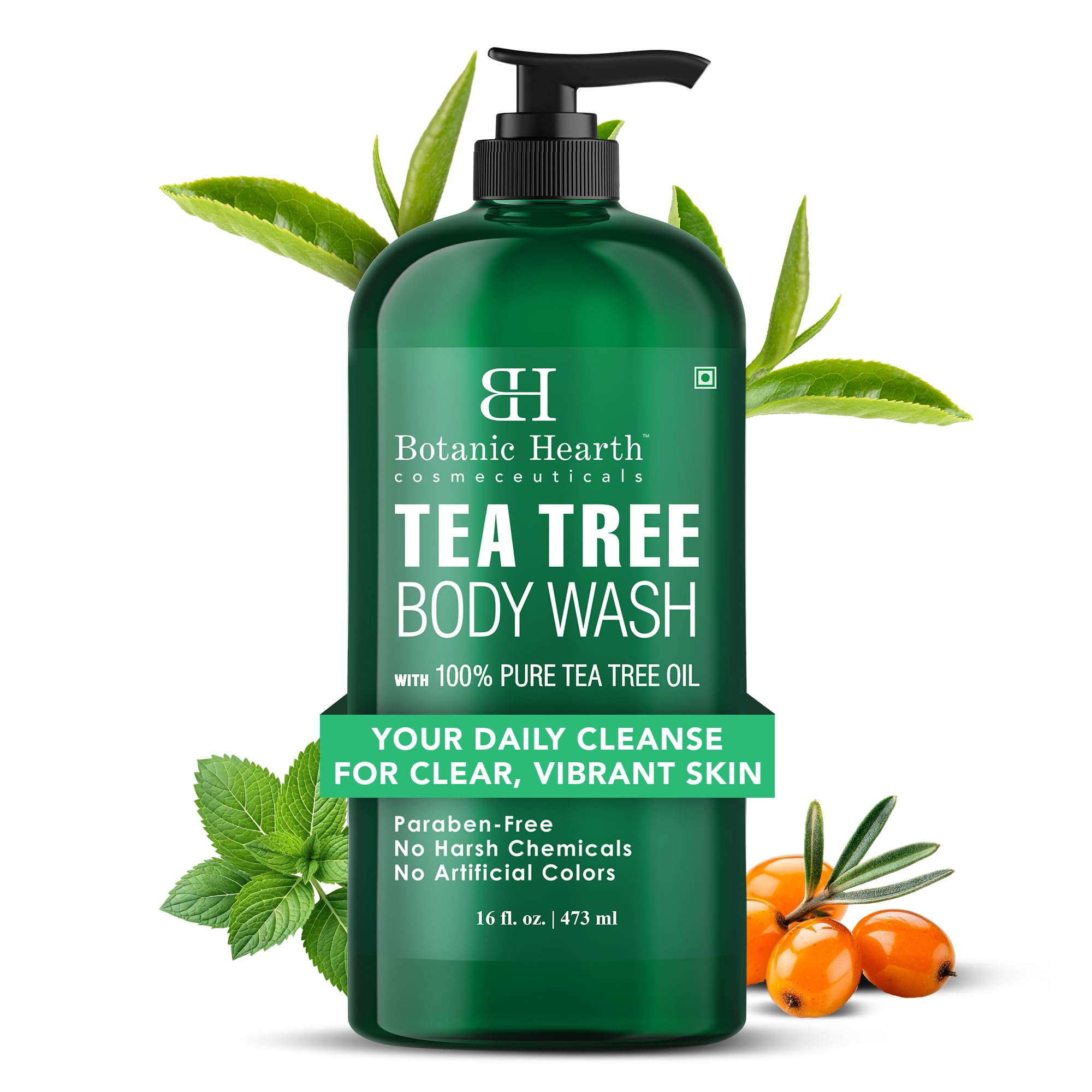 Botanic Hearth Tea Tree Body Wash -16 fl oz- All-Natural Antifungal & Odor-Control Shower