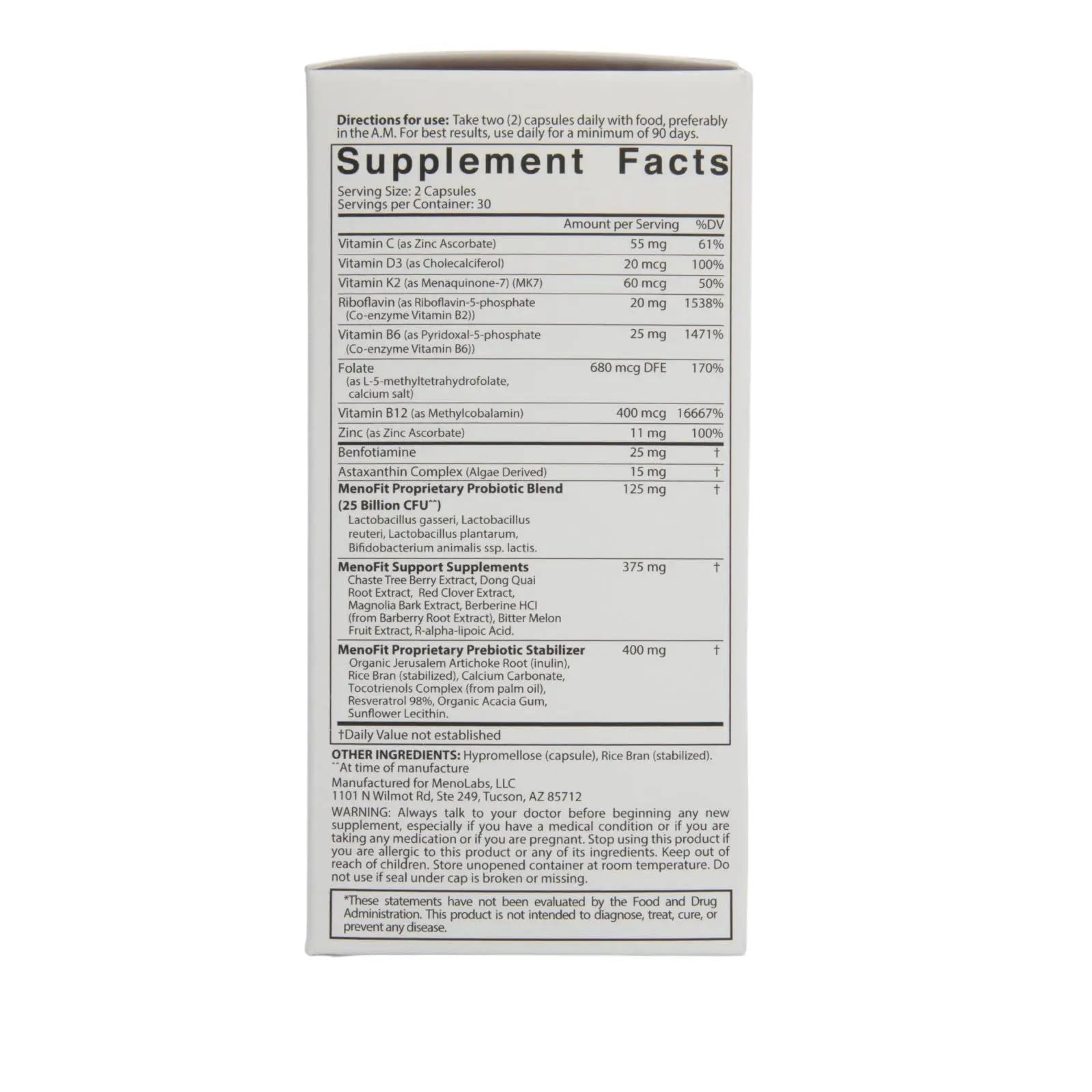 MENOLABS MenoFit - Menopause Supplements for Women - Menopause + Perimenopause Relief MENOLABS Au supplements