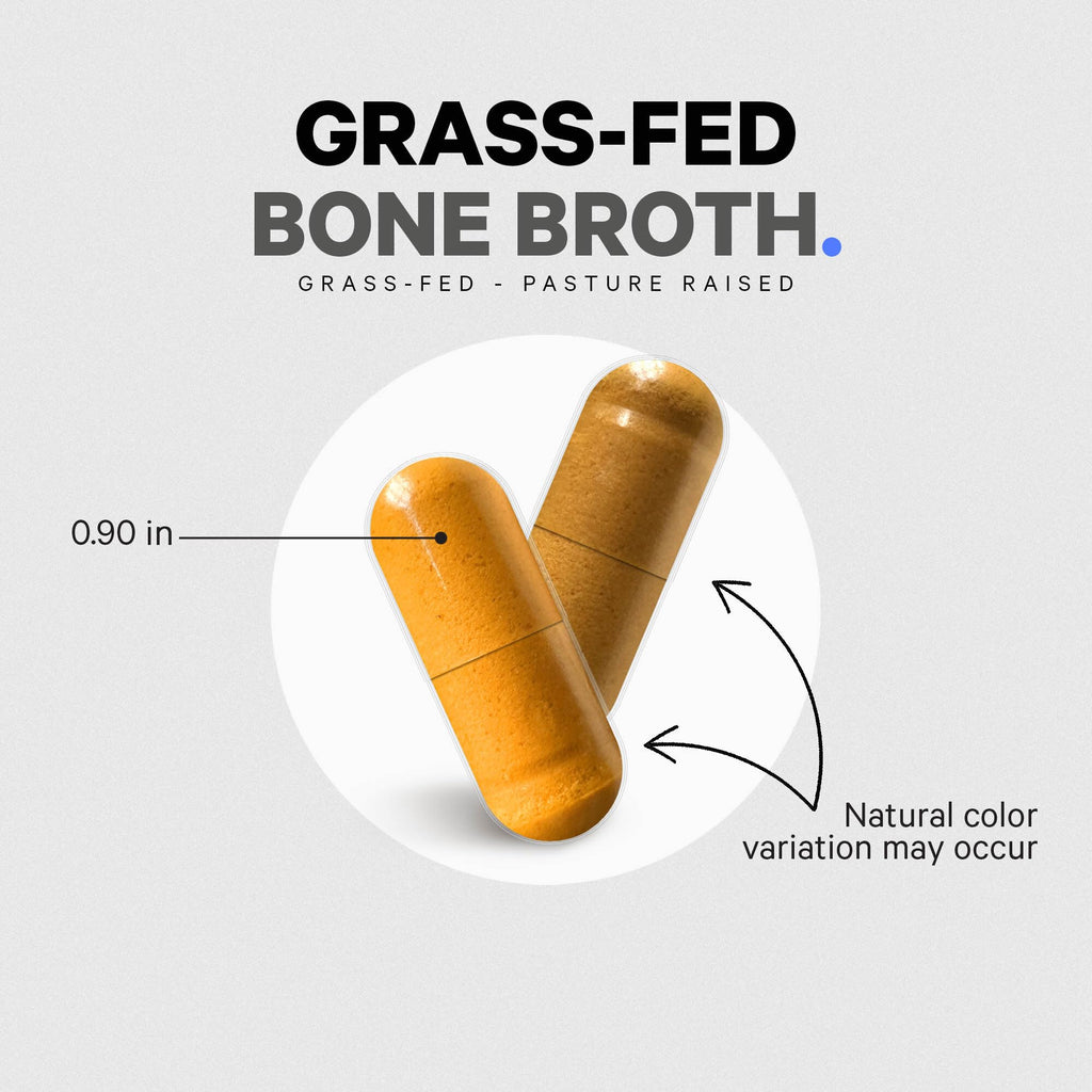 Codeage Organic Bone Broth Collagen Peptides Capsules Supplement, Bone Broth Grass Fed Beef, Free-Range Chicken, Turmeric & Ashwagandha - Collagen Types I, II, III - Non-GMO - 180 Capsules Codeage Au supplements