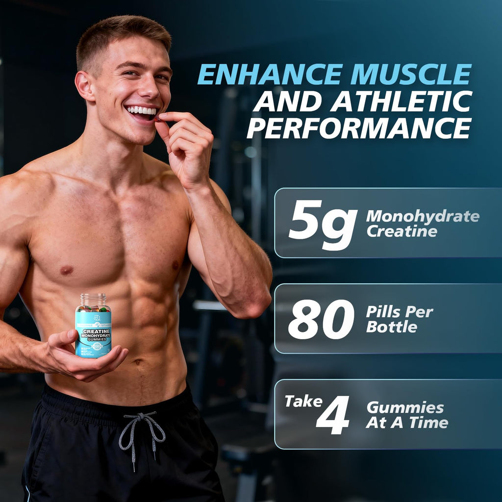 DRZIHOOCH Creatine Gummies for Women & Men - Creatine Monohydrate Gummies Tasty Chewable Supplement, Muscle Support & Energy Boost (2 Pack) DRZIHOOCH Au supplements
