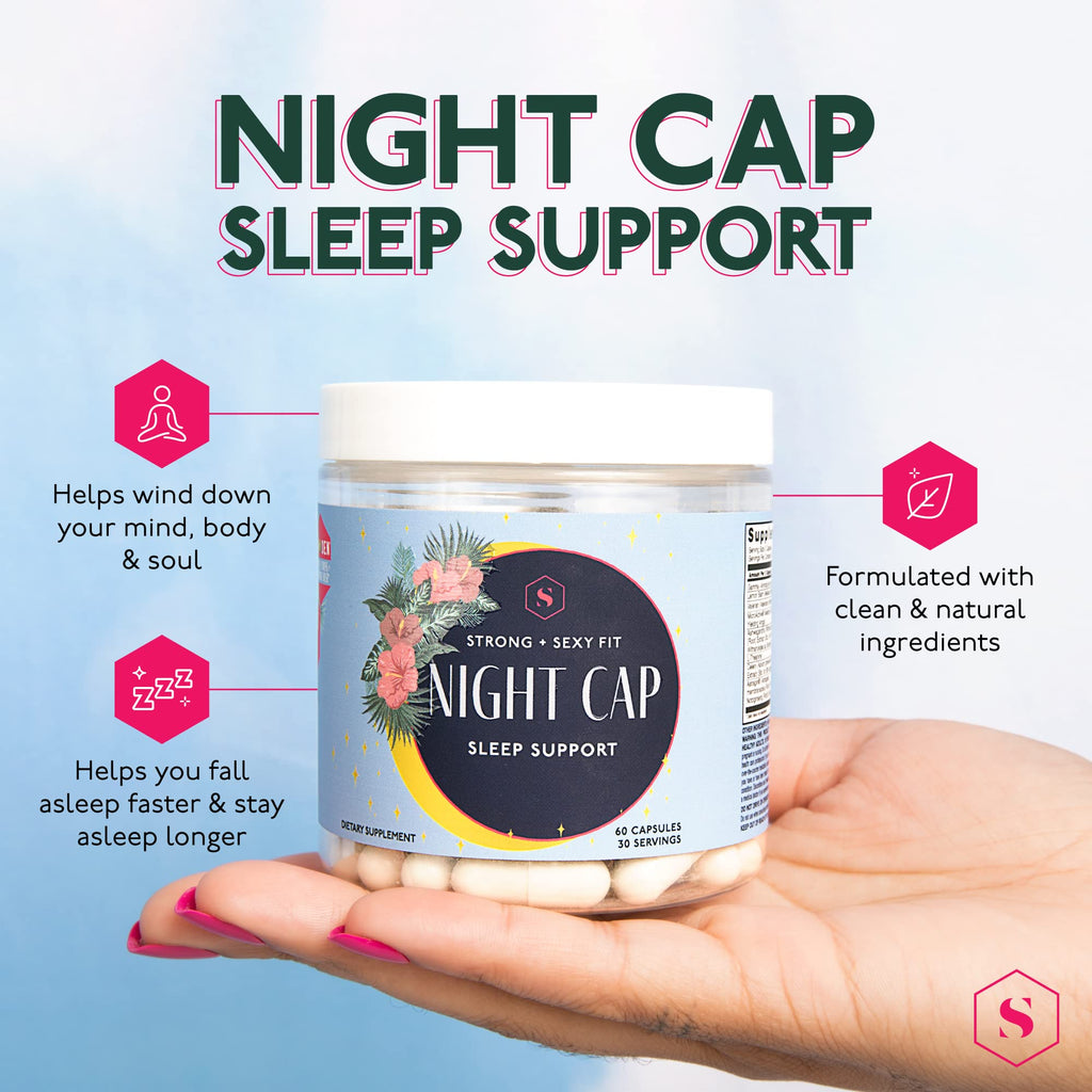 Strong + Sexy Fit Night Cap Sleep Support, Supplement to Help You Fall Asleep Faster Strong + Sexy Fit Au supplements