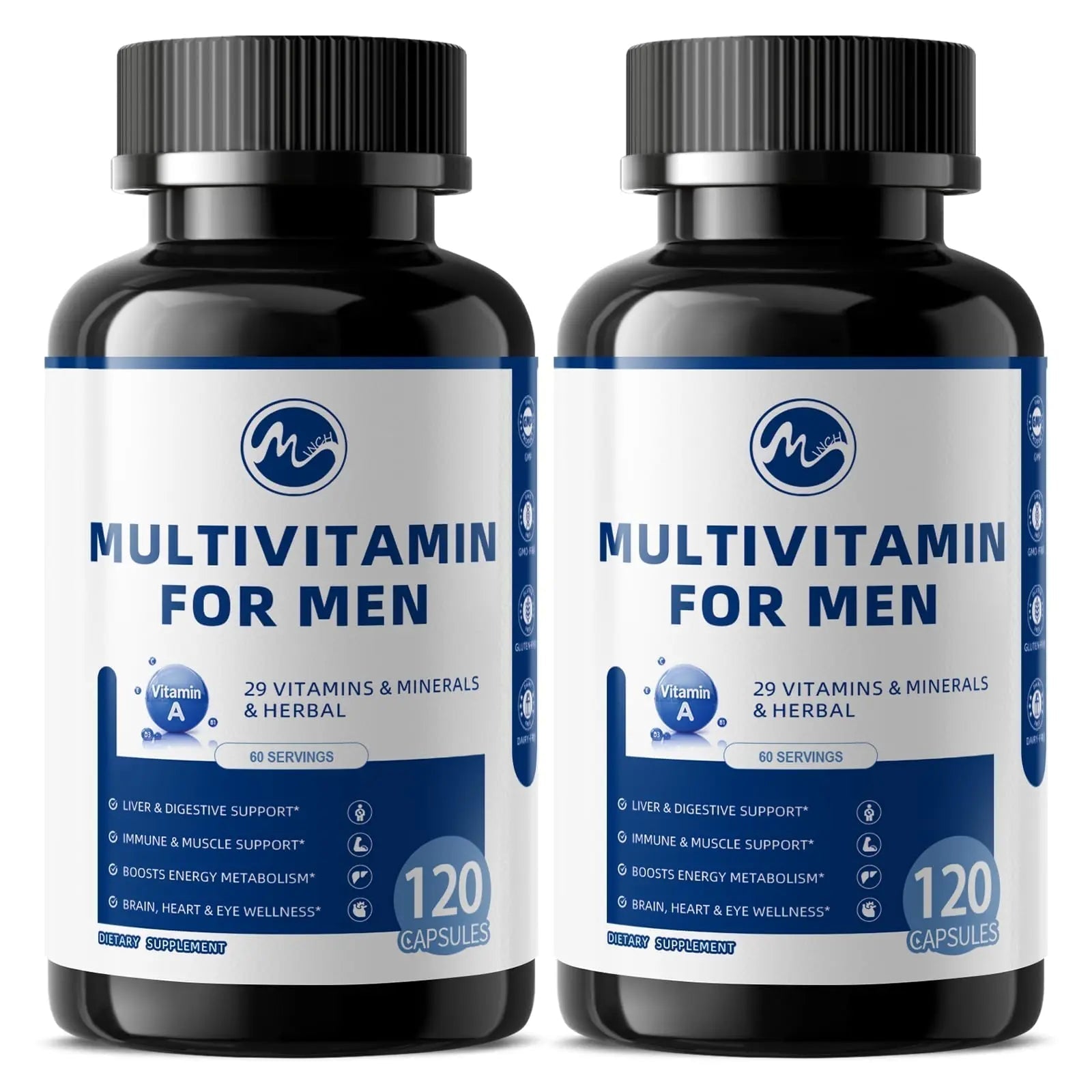 Multivitamin for Men - Methylated Multivitamin Supports Energy & Metabolism, Liver & Digestive*, Daily Men's Vitamins M inch Au supplements