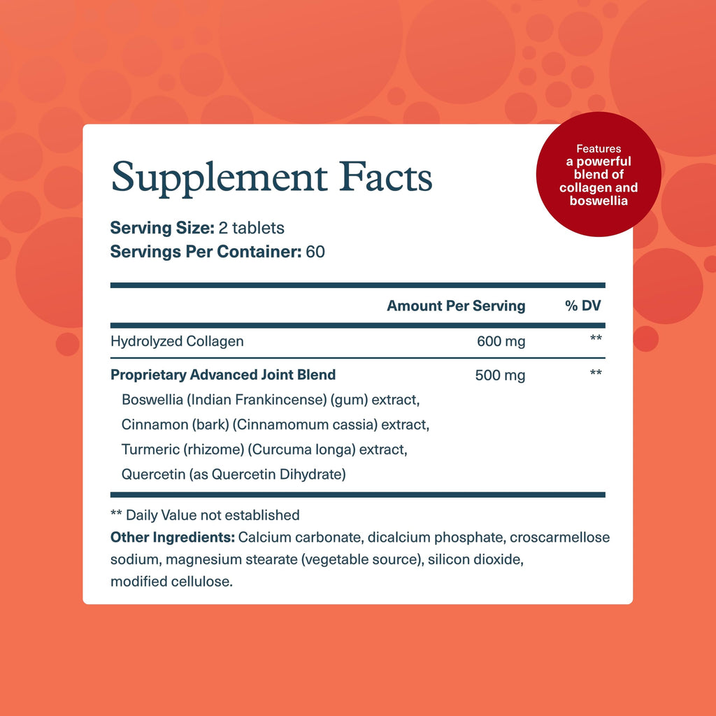 Youtheory Joint Collagen Advanced - Contains Undenatured Type II Collagen & Herbal Ingredients - Contains Bovine Source - Shellfish Free - 120 Tablets (60-Day Supply) Youtheory Au supplements