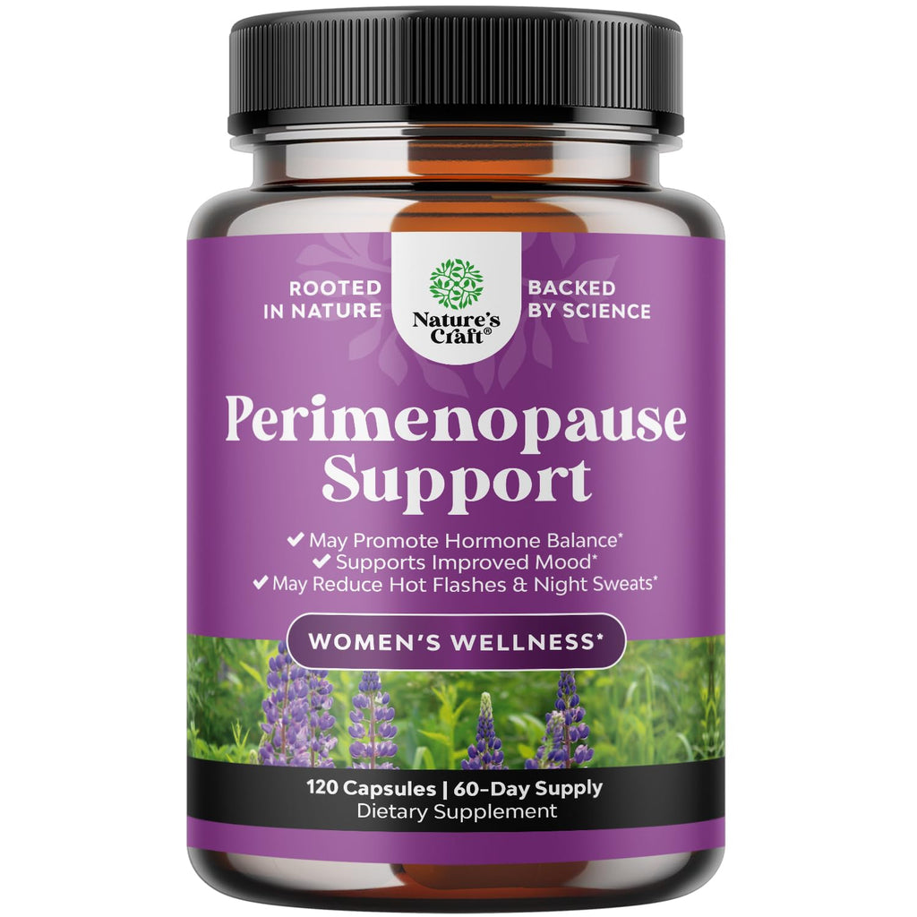 Complete Perimenopause Supplement for Women - Multibenefit Menopause Ease for Women with Maca Root Vitex Berry & Black Cohosh for Hot Flashes Night Sweats Hormone Balance and Mood Support - 120 Count Natures Craft Au supplements