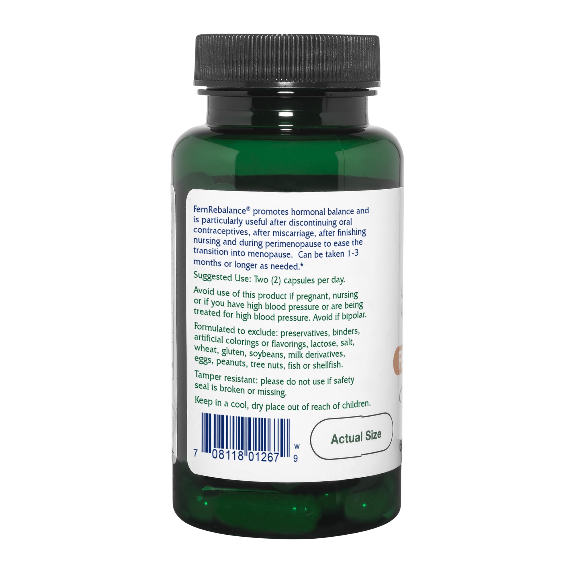 Vitanica FemRebalance, Hormone Balance Support for Women, Vegan, 60 Capsules Vitanica Au supplements