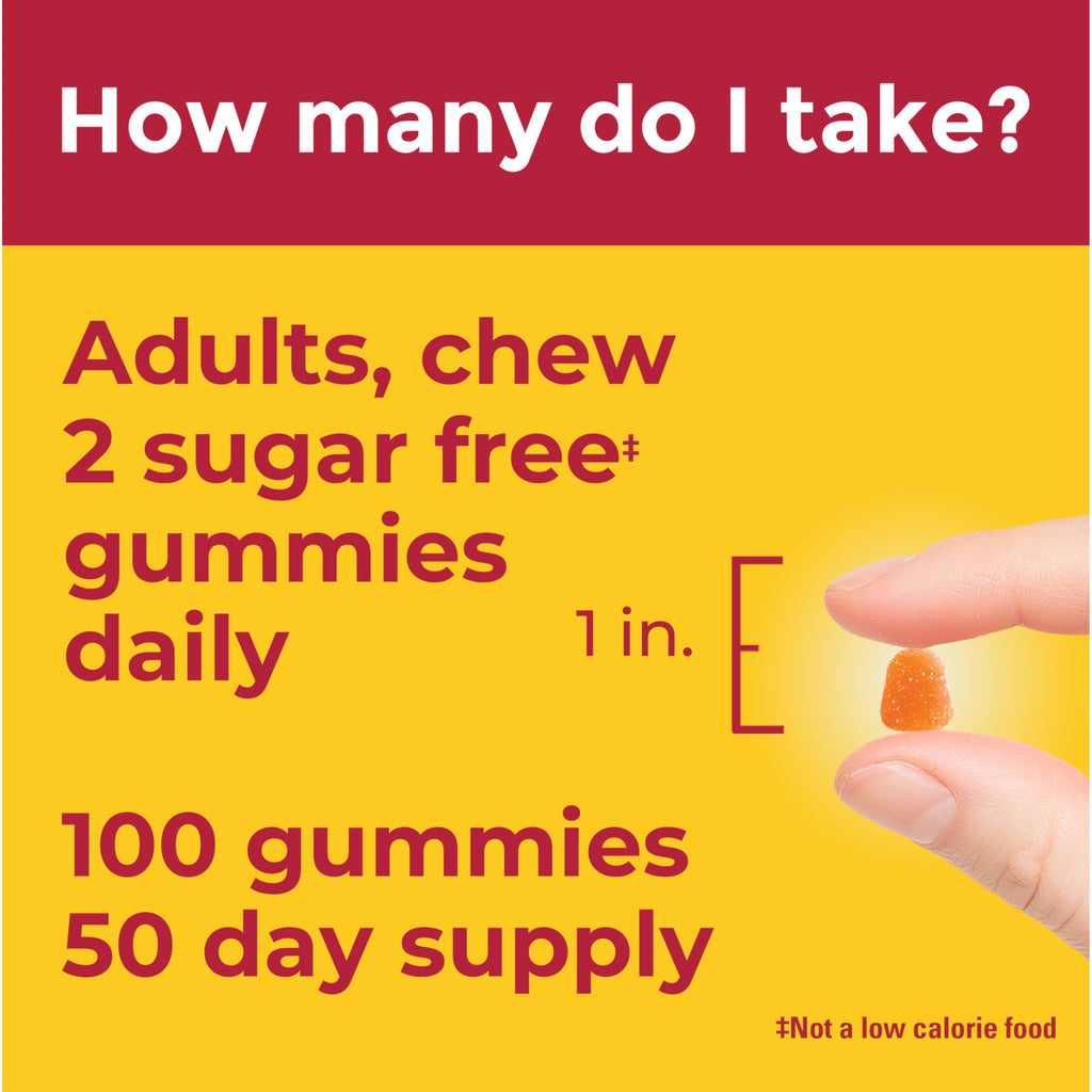 Nature Made Zero Sugar Vitamin C Gummies 250 mg Per Serving, Immune & Antioxidant Support, Aspartame Free