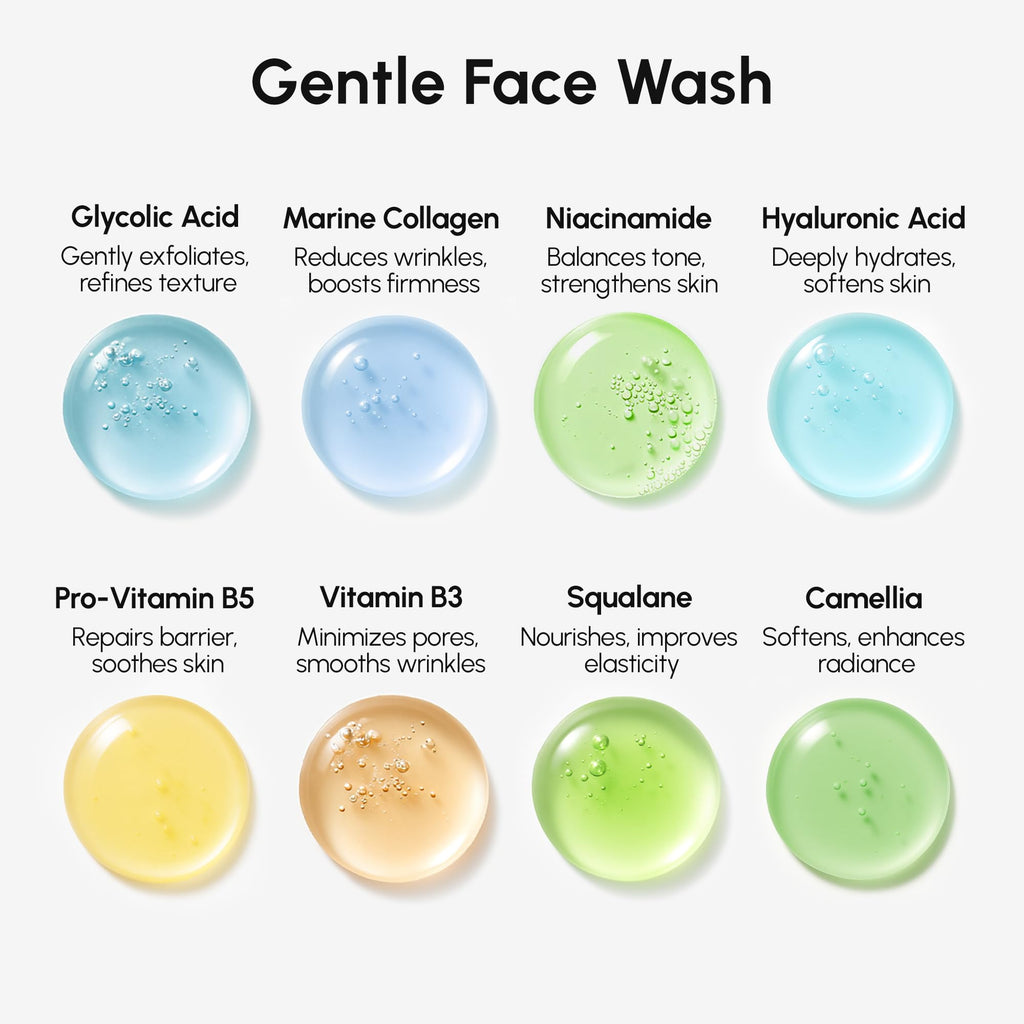 MAREE Face Exfoliator – Microdermabrasion Facial Scrub & Exfoliating Face Wash for Women – Collagen & Glycolic Acid – Gentle Scrub and Exfoliant