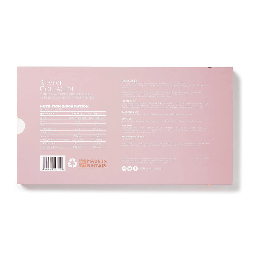 Revive Collagen Premium 8,500mg Hydrolysed Marine Collagen Drink with Added Hyaluronic Acid & Aloe Vera Revive Collagen Au supplements
