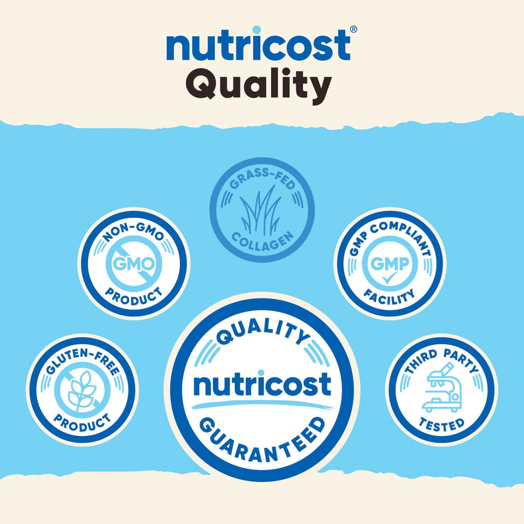 Nutricost Collagen Peptides Powder 4 oz (Unflavored) Type I, Type III Collagen - Grass-Fed, Gluten Free and Non-GMO