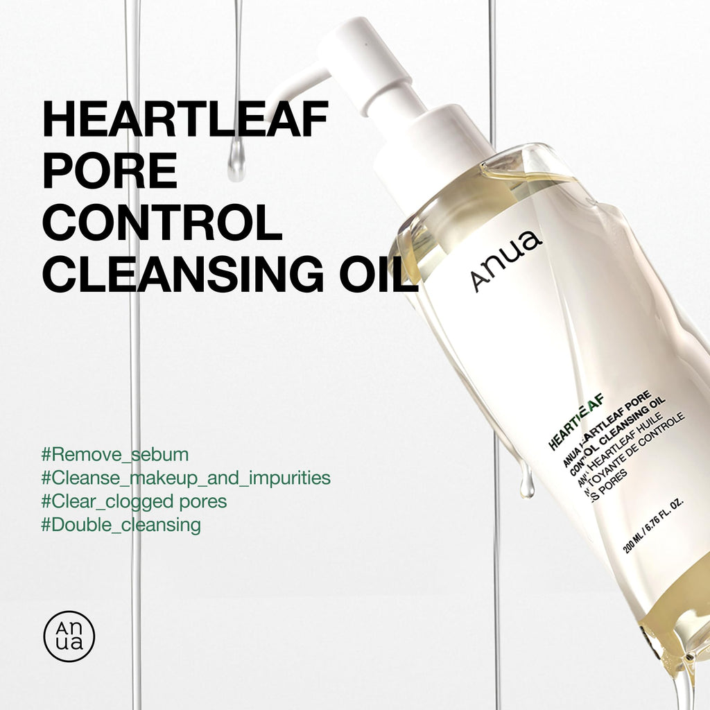 Anua 3-Step Glass Skin Beginner Set, Oil Cleanser and Face Wash with Facial Serum, Double Cleansing Daily