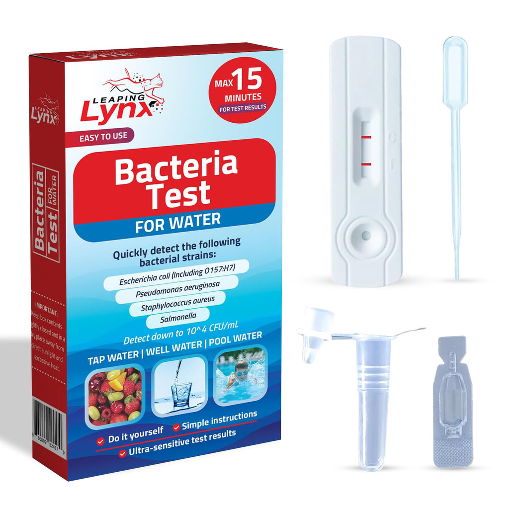 Bacteria Water Test Kit – Coliform, E. coli & Salmonella Detection for Well & Tap Water | Rapid Home Drinking Water Screening Kit with Lab-Quality Results | Leaping Lynx Leaping Lynx Au supplements
