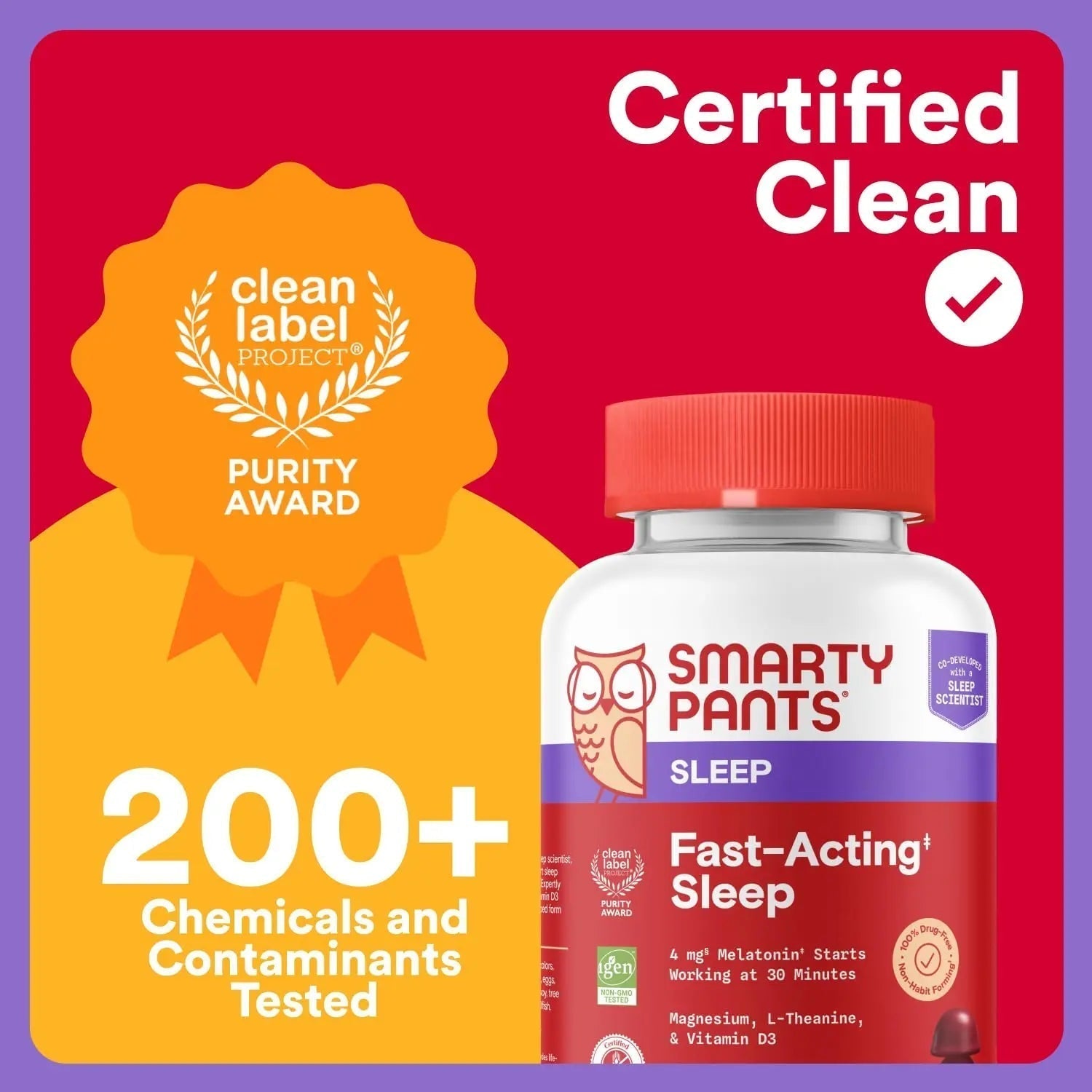 SmartyPants Adult Sleep Gummies with Melatonin: Magnesium & L-Theanine, Drug-Free, Non-Habit Forming Sleep Aid SmartyPants Au supplements