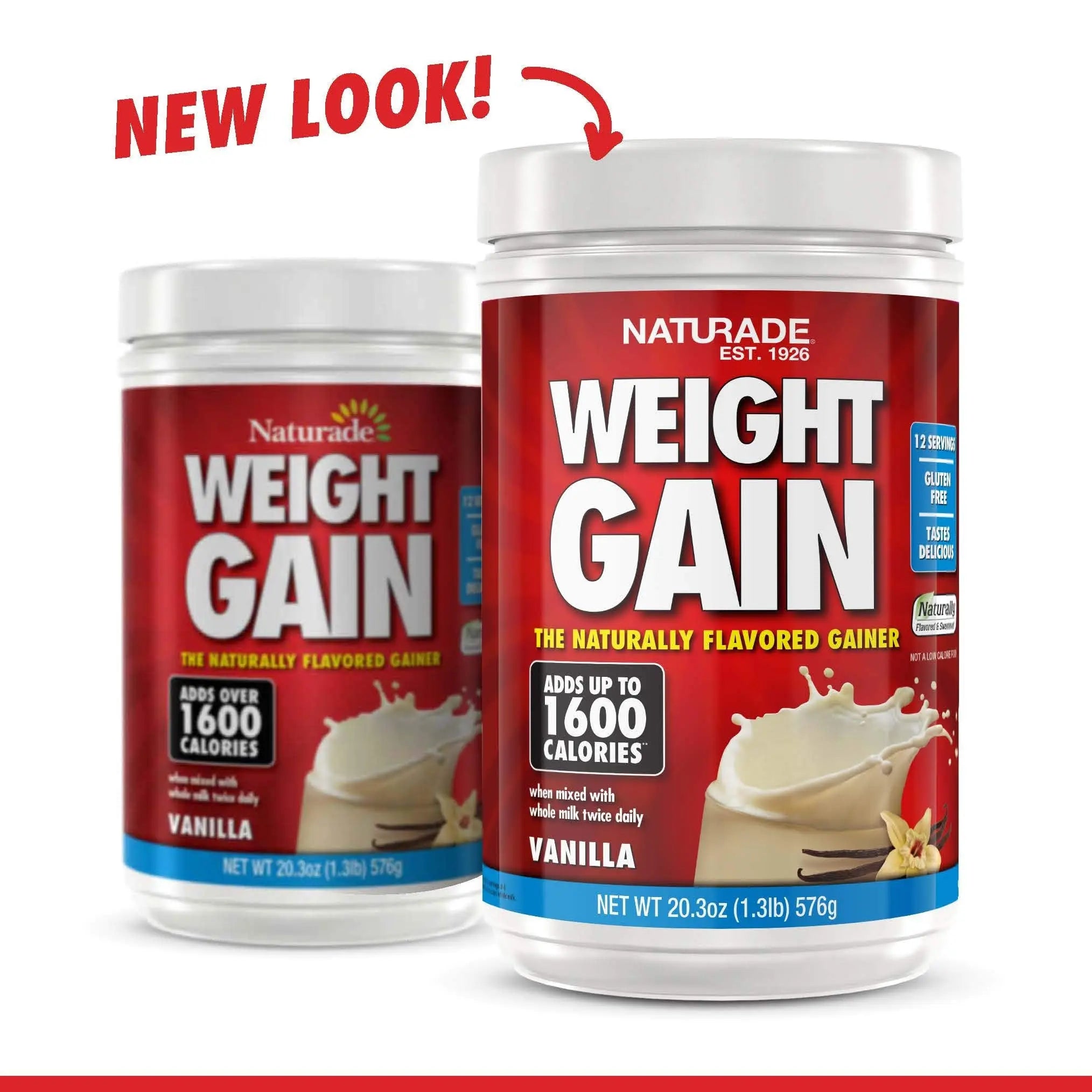 Naturade Weight Gain Instant Nutrition Drink Mix, Vanilla ,20.3 Ounce Naturade Au supplements