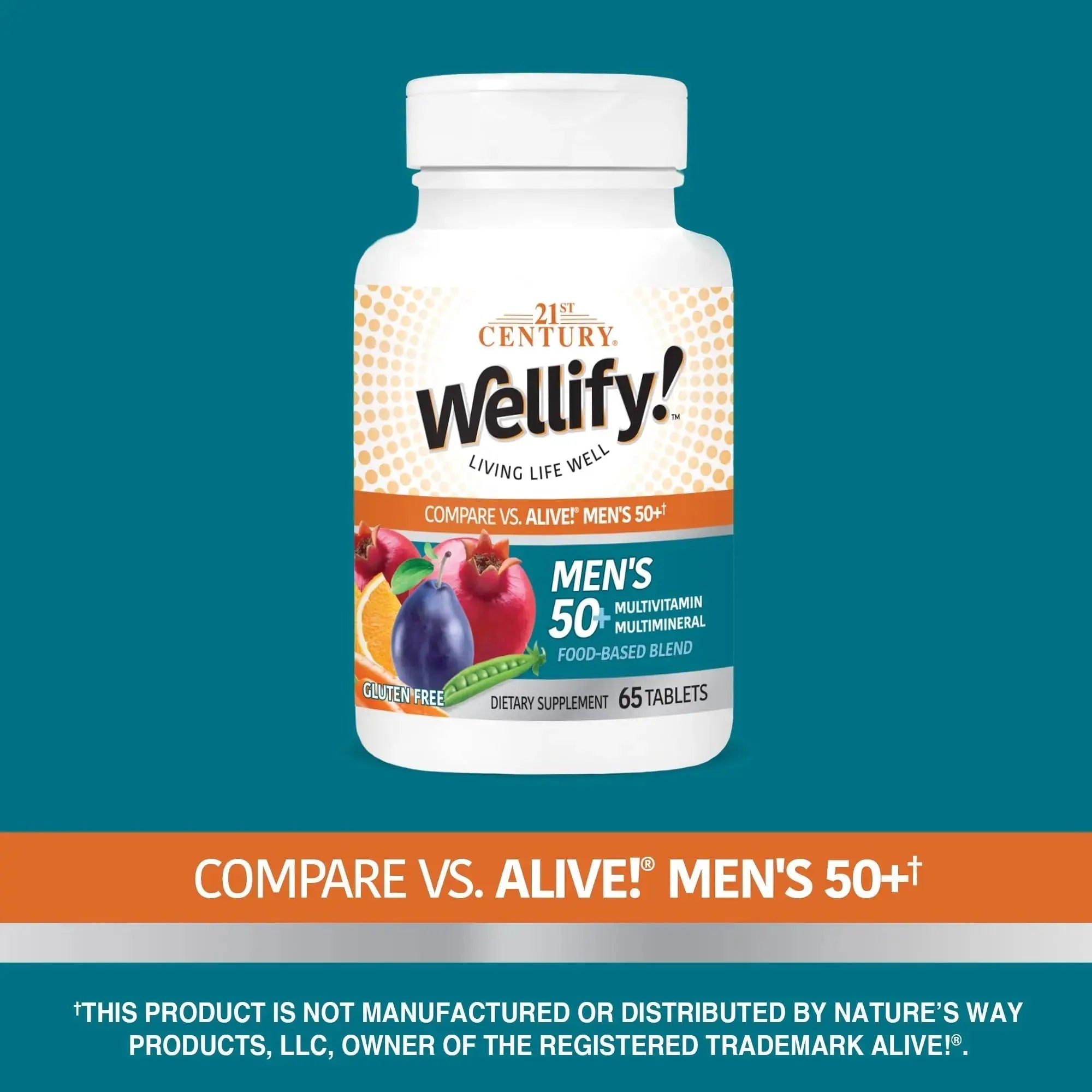 21st Century Wellify Men's 50+ Multivitamins with Minerals, 65Count 21st Century Au supplements