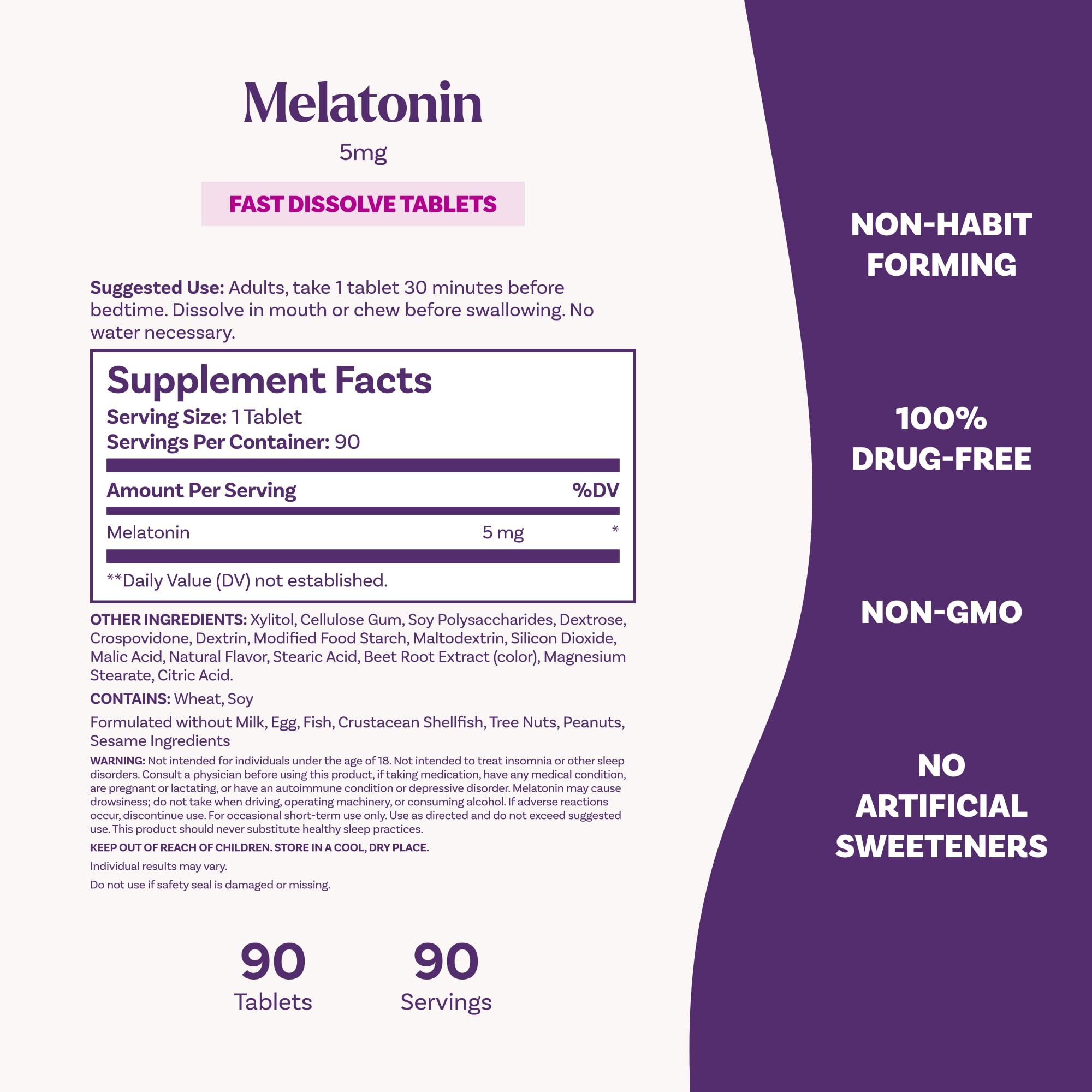 Natrol 5mg Fast Dissolve Tablets Melatonin Strawberry Flavor