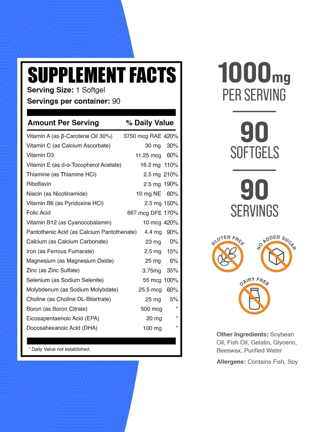 BulkSupplements.com Multivitamin for Men Softgels - Daily Multivitamin, Multimineral Supplement, with Fish Oil BulkSupplements Au supplements