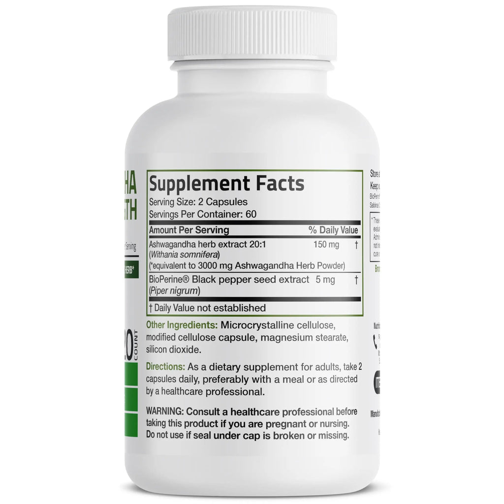 Bronson Ashwagandha Extra Strength Stress & Mood Support with BioPerine Bronson Au supplements