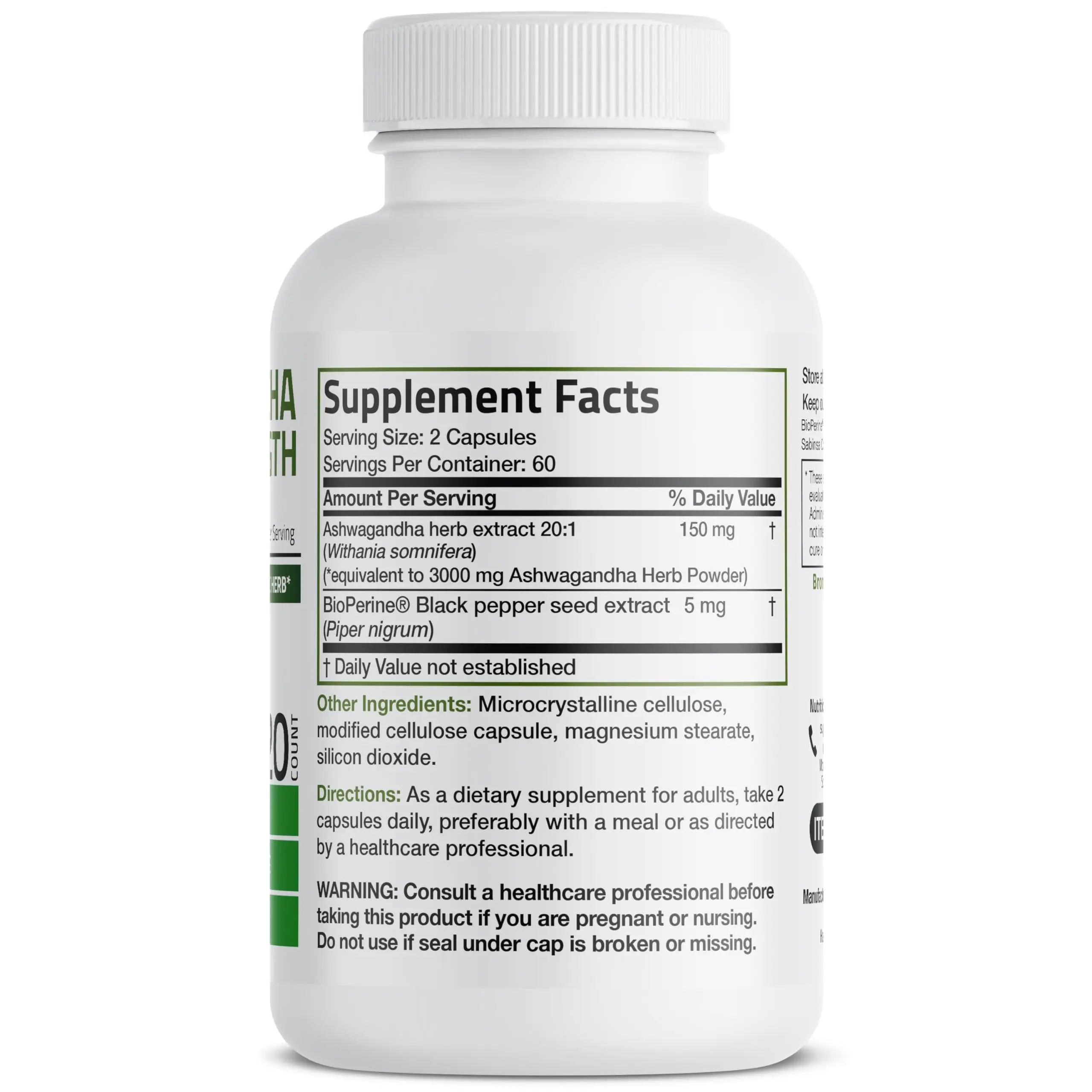 Bronson Ashwagandha Extra Strength Stress & Mood Support with BioPerine Bronson Au supplements