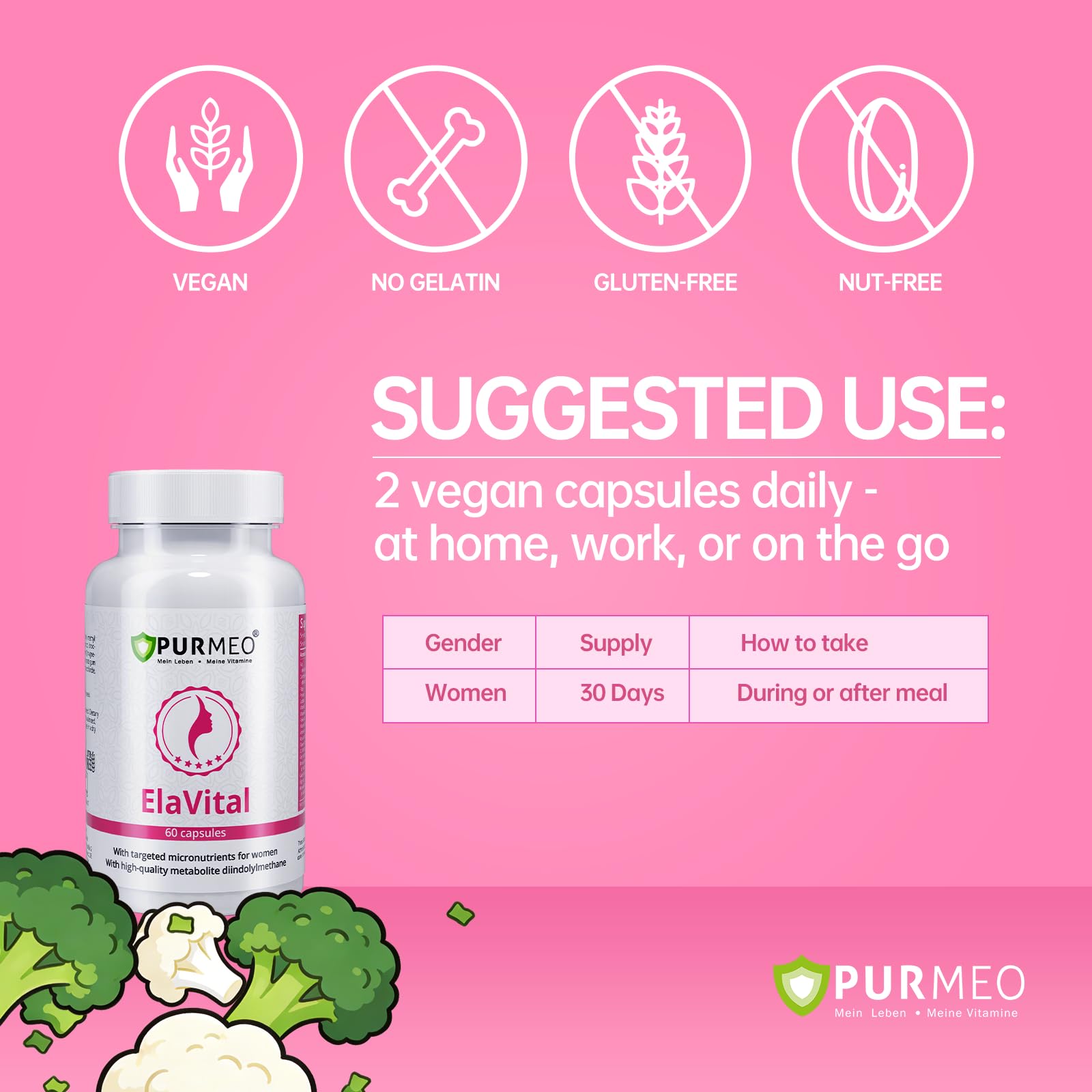 purmeo DIM Supplement for Women, Patented Formula Diindolylmethane Support Estrogen Hormone Balance & Breast Health, Non-GMO, 60ct Vegan Capsules purmeo Au supplements