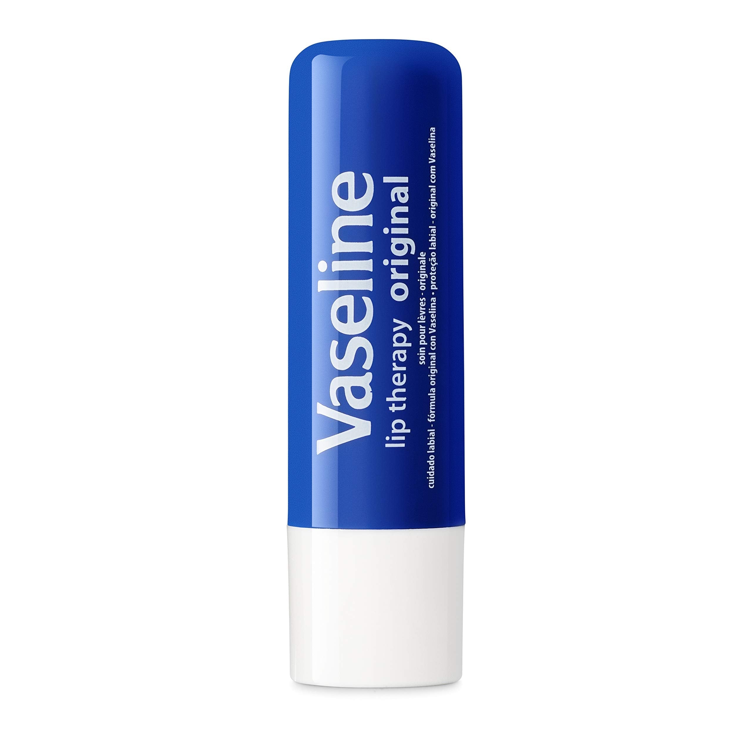 Vaseline Lip Therapy Care Original, Fast-Acting Nourishment, Ideal for Chapped, Dry, Cracked, or Damaged Lips