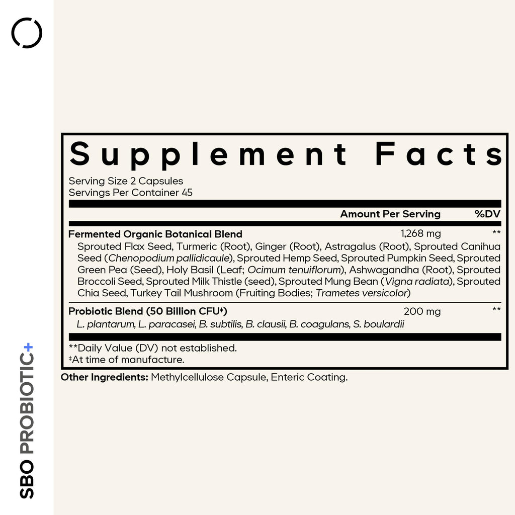 Codeage SBO Probiotics, 50 Billion CFUs Per Serving, Multi Strain Soil Based Organisms Blend and Organic Fermented Botanical Blend, Shelf-Stable, 90 Capsules Codeage Au supplements