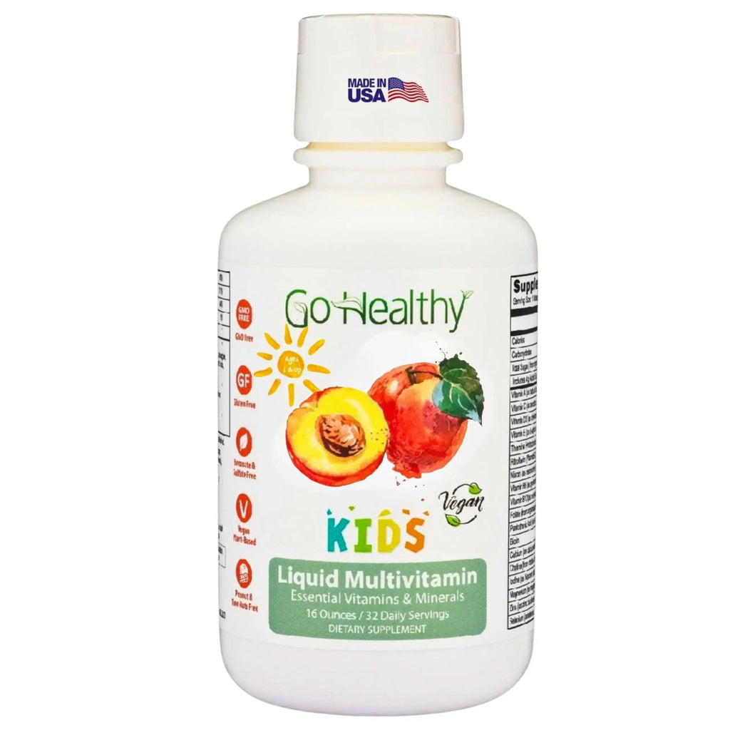 Go Healthy Kids Liquid Multivitamin | Immune Support | Kid Liquid Multivitamins | High Absorption | Vegan Vitamins | Kids Vitamins Multivitamin Go Healthy Natural Au supplements