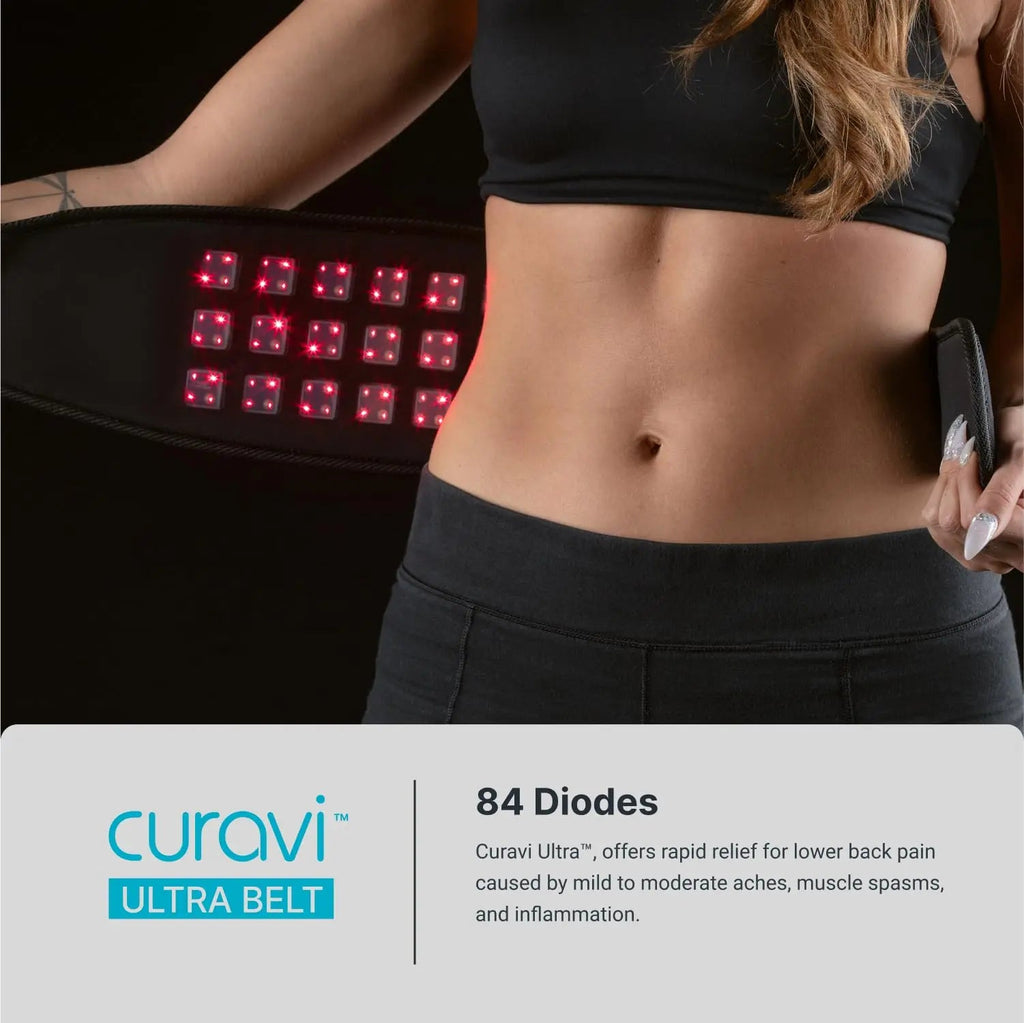 CURAVI Ultra™ Wearable Red Light Therapy Belt for Lower Back Pain Relief - 84 Diodes - Non-Invasive CURAVI Au supplements