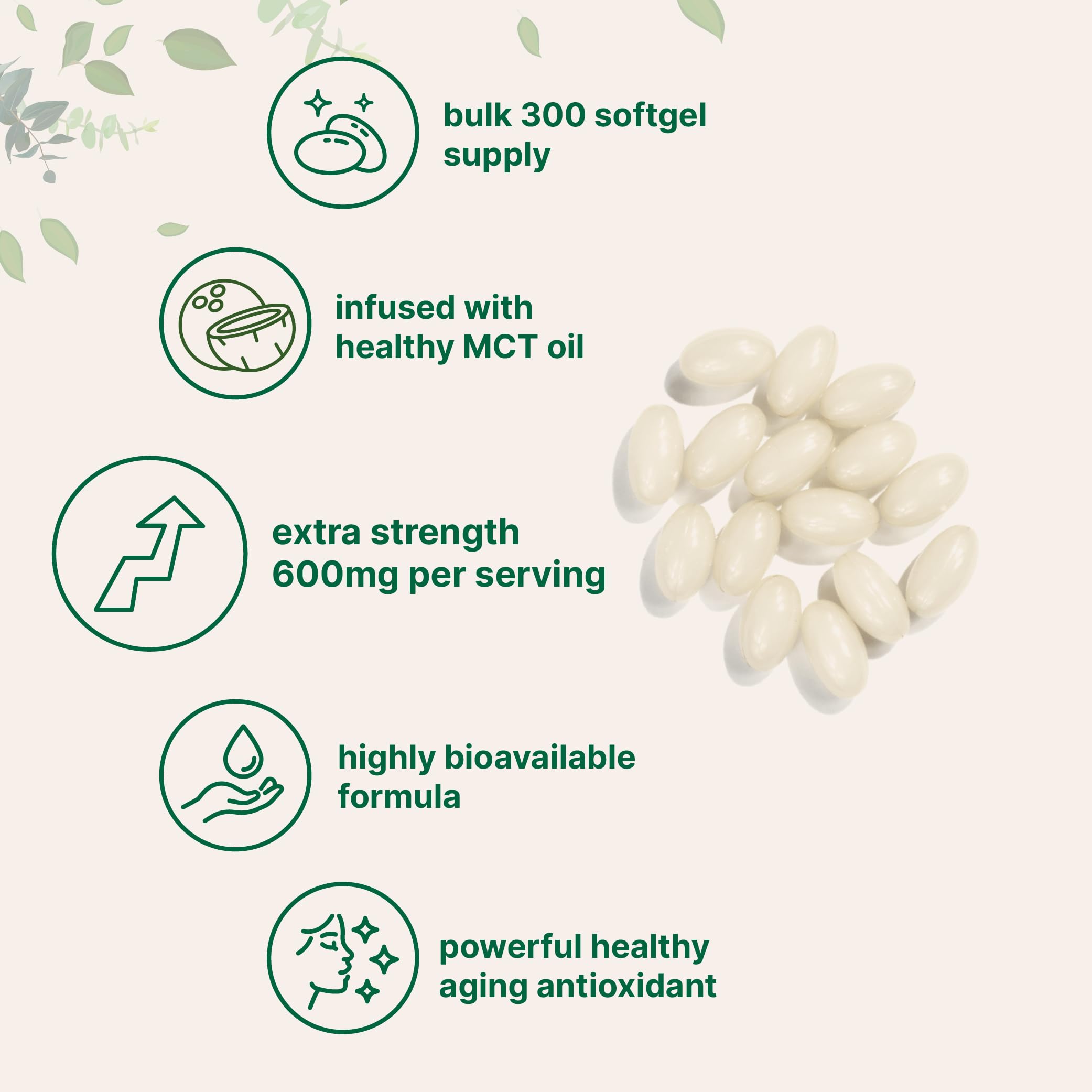 Micro Ingredients Alpha Lipoic Acid 600mg with MCT Oil, 300 Softgels | ALA Supplement for Liver, Antioxidants, Nerve, Cardiovascular Health Support