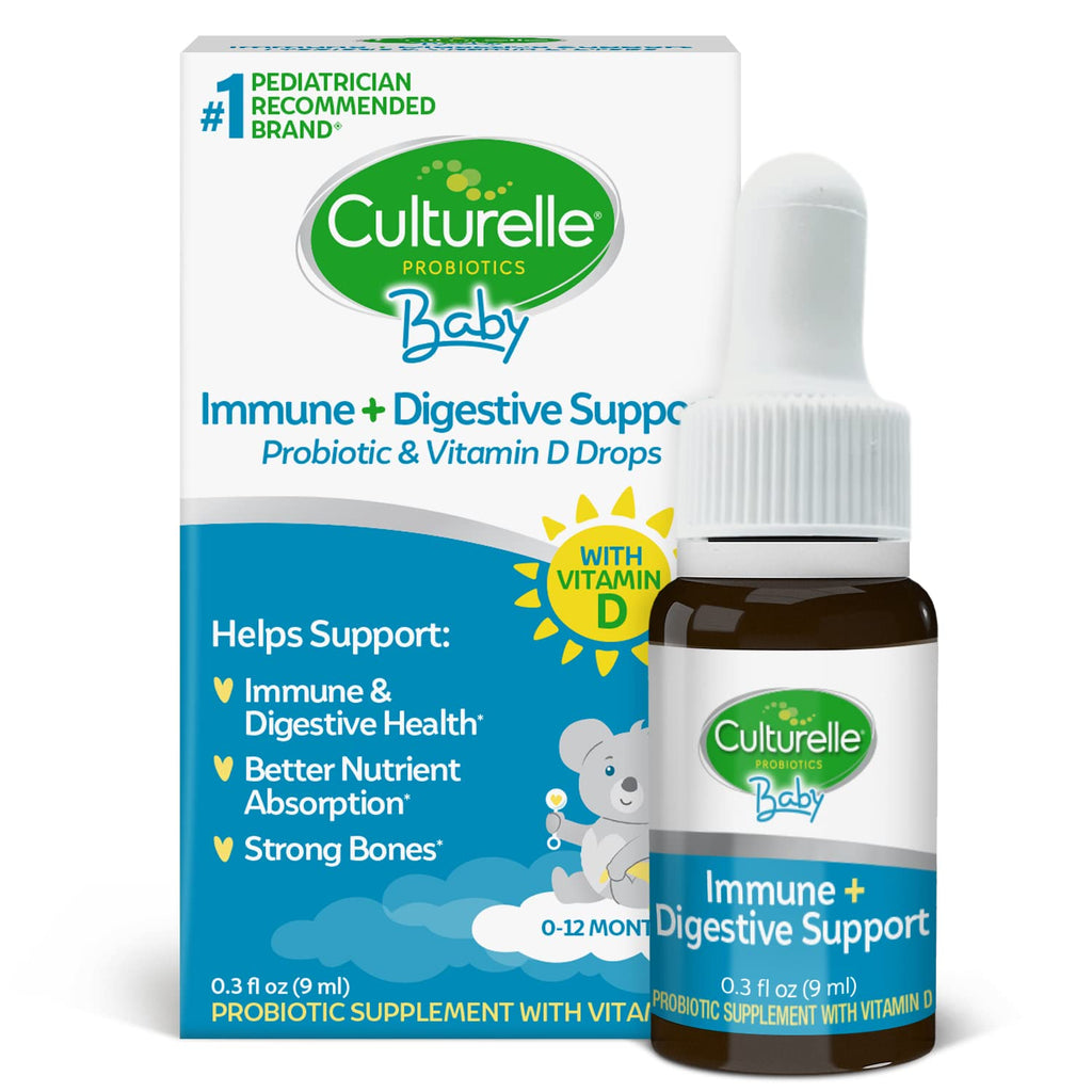 Culturelle Baby Probiotic Drops + Vitamin D, Immune & Digestive Health Support for Babies, Infants & Newborns 0-12 Months