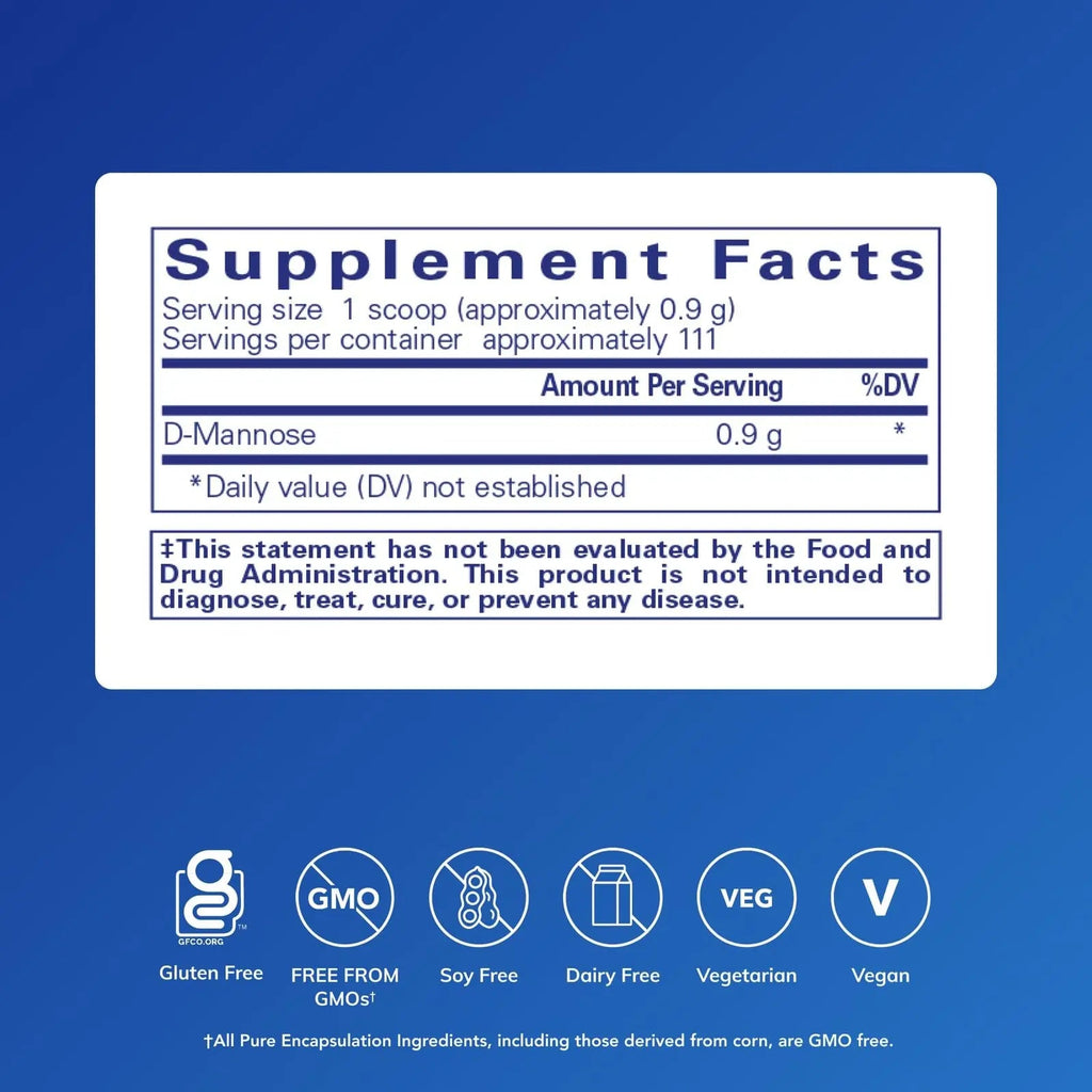 Pure Encapsulations D-Mannose Powder - for Urinary Tract Support - Urinary Tract Support & Bladder Health* - Easy Dissolve Powder - Non-GMO & Vegan - 3.5 oz Pure Encapsulations Au supplements