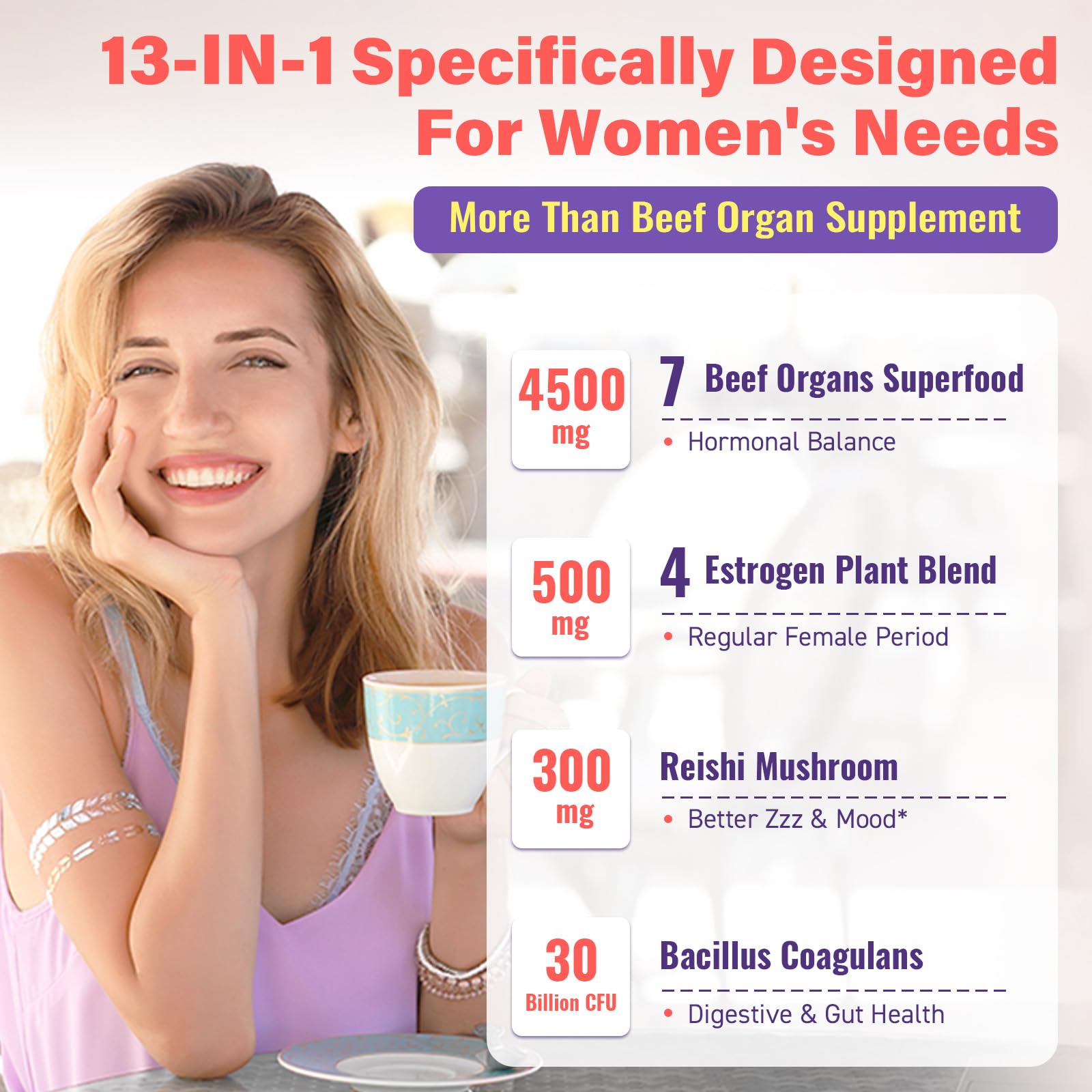 (180 Gummies) Beef Organ Supplement for Women - 5300mg Beef Liver, Kidney, Uterus & 10 More, for Hormone Balance, Menstruation, Energy, Immunity, Gut & Skin Health - 100% Grass Fed & Pasture Raise Fepoukak Au supplements