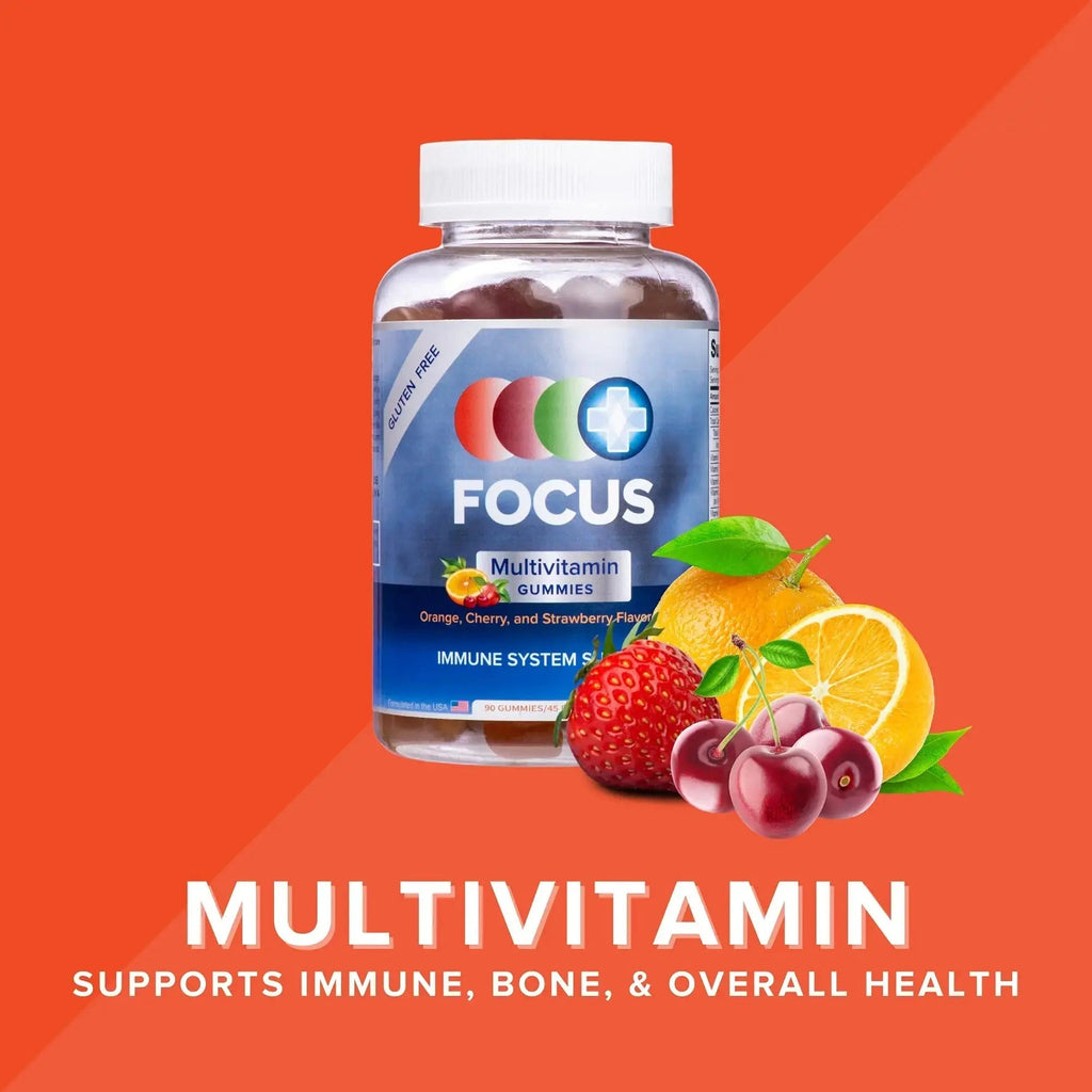Focus Multivitamin Gummies | Flavored Vitamin Supplement | Boost Energy Levels | Support Overall Health | Daily Dietary Vitamin | Focus Vision Supplements Au supplements