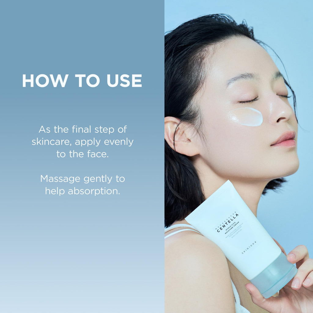SKIN1004 Hyalu-Cica Moisture Cream, Face Moisturizer with Hyaluronic Acid, Centella Cream for Deep Hydration, Lightweight Nourishing