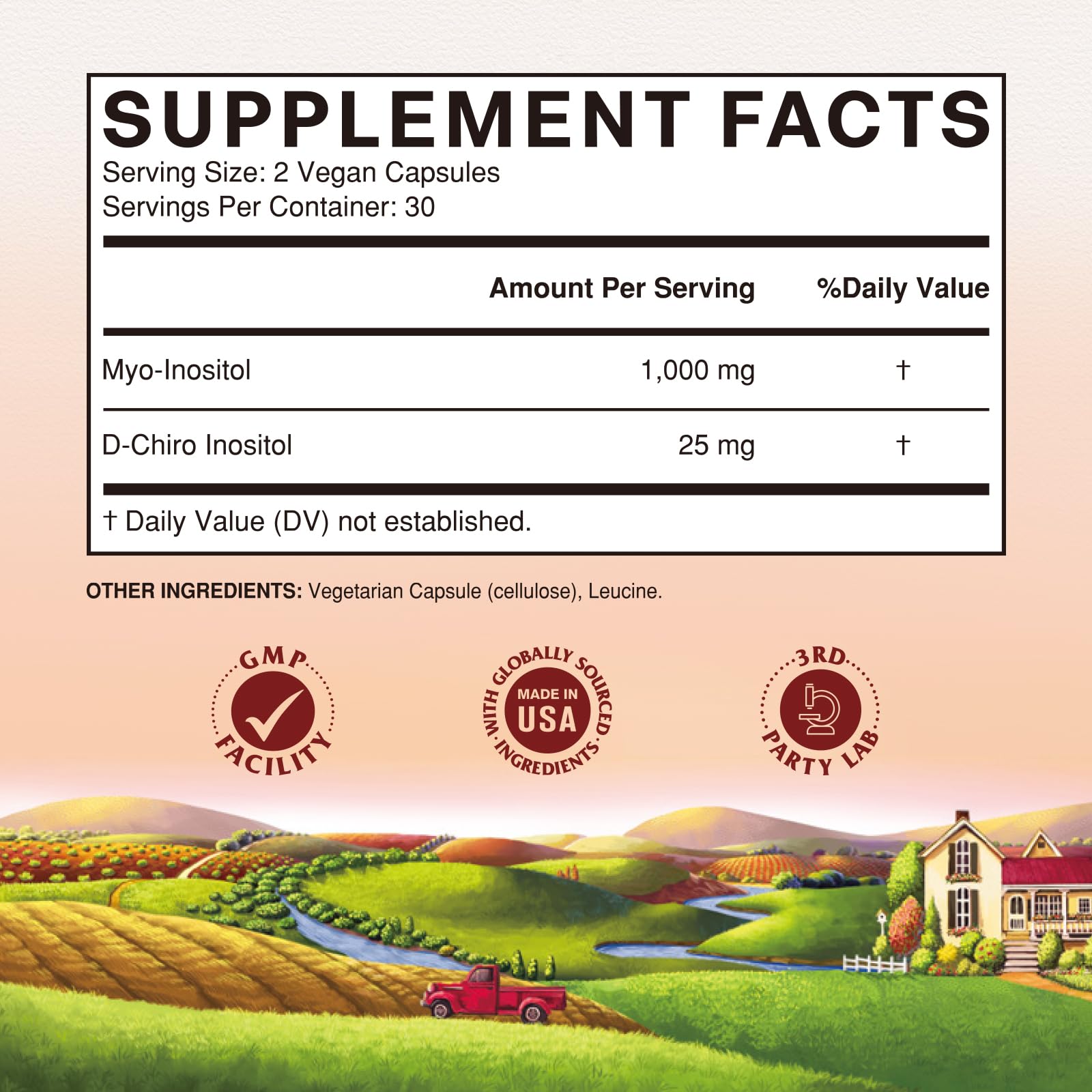 Vitalitown Inositol Supplement for Women, Myo-Inositol & D-Chiro Inositol, Ideal 40:1 Ratio, Hormone Balance & Healthy Ovarian Support for Women, Vitamin B8, Vegan, 60 Capsules, No Gluten Vitalitown Au supplements