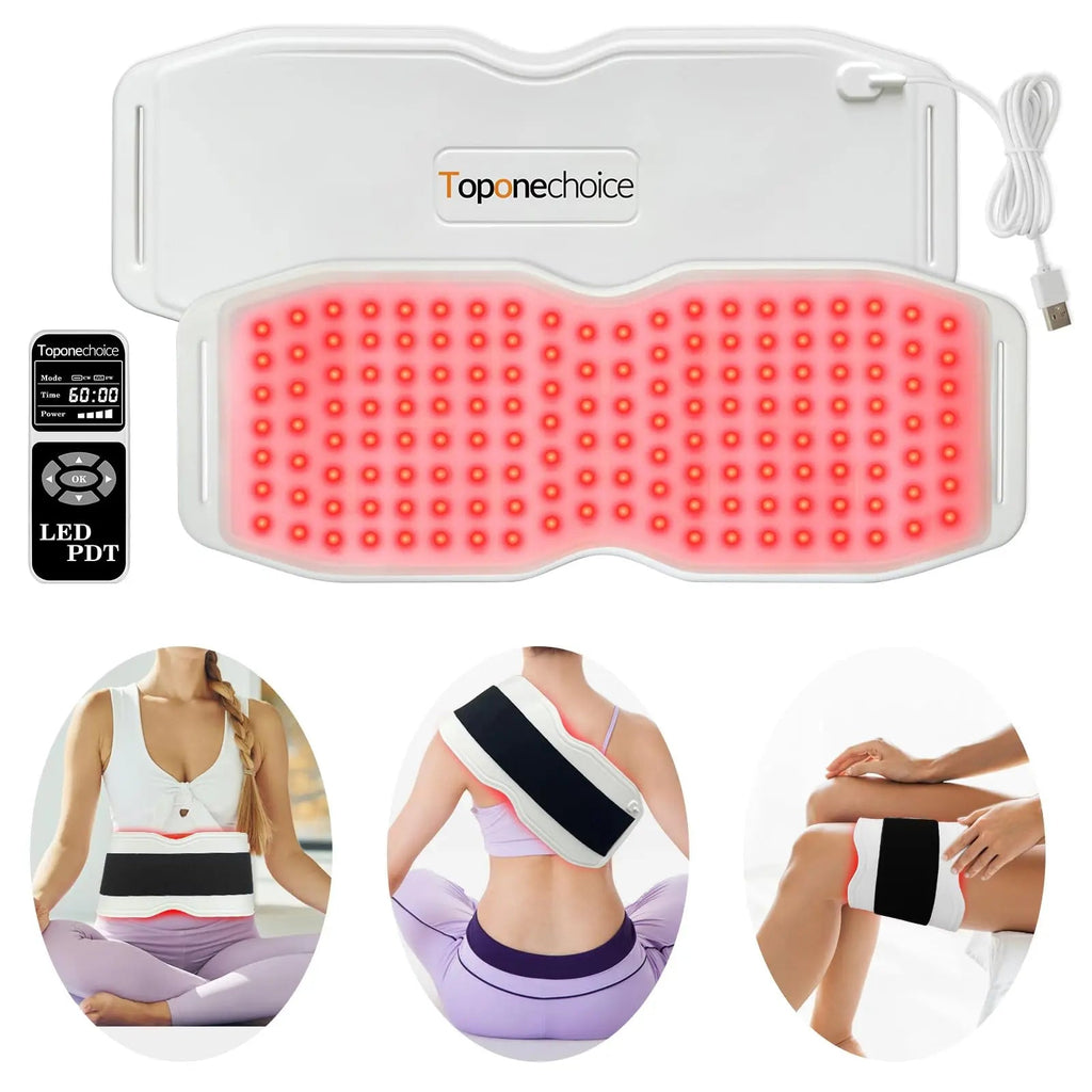 Toponechoice Red Light Therapy Belt, 450pcs 660nm 850nm 940nm, Infrared Light Therapy Toponechoice Au supplements