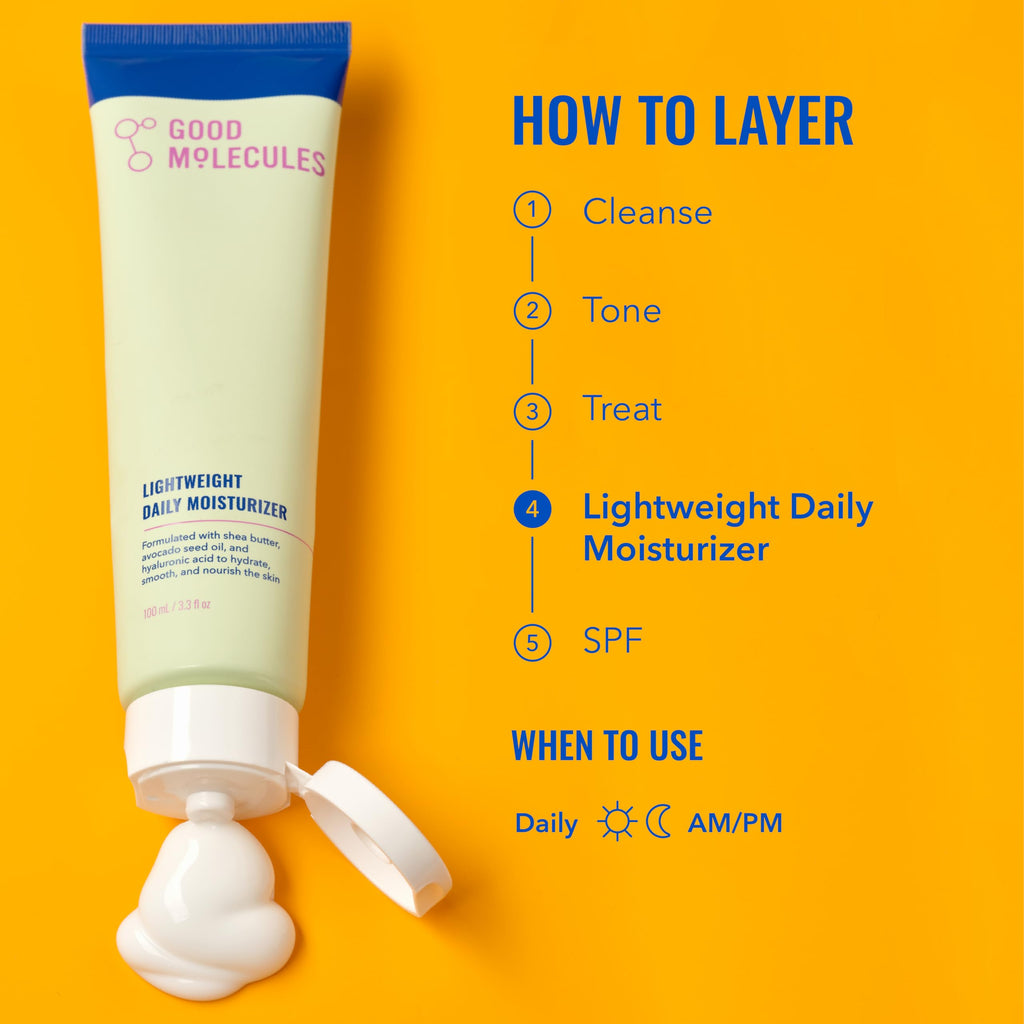 Good Molecules Lightweight Daily Moisturizer Face Cream Pack 2 – 100 ml / 3.38 fl oz Each