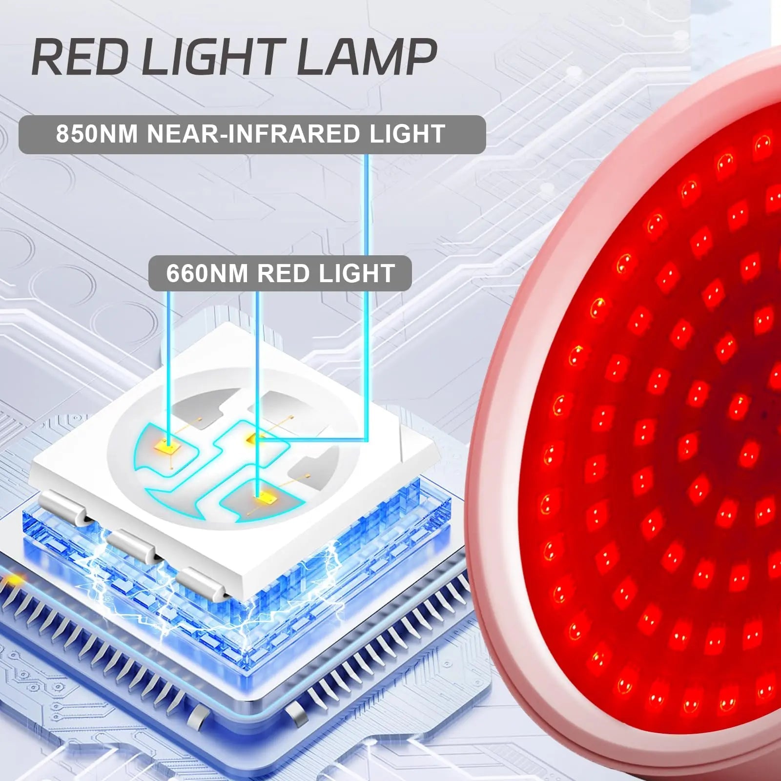Red Light Lamp with Base, 660nm Red Light & 850nm Near Infrared Red Light Lamp with Timer Devowellte Au supplements