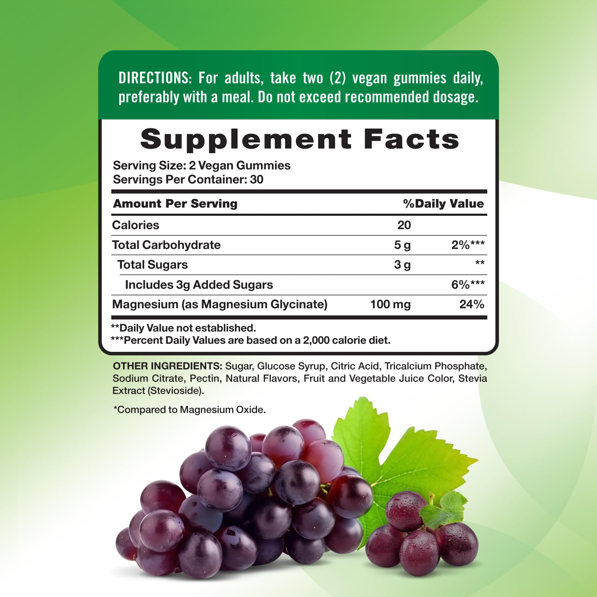 Nature's Truth Magnesium Glycinate Gummies | 60 Count | Sour Grape Flavor | Vegan, Non-GMO & Gluten Free Supplement